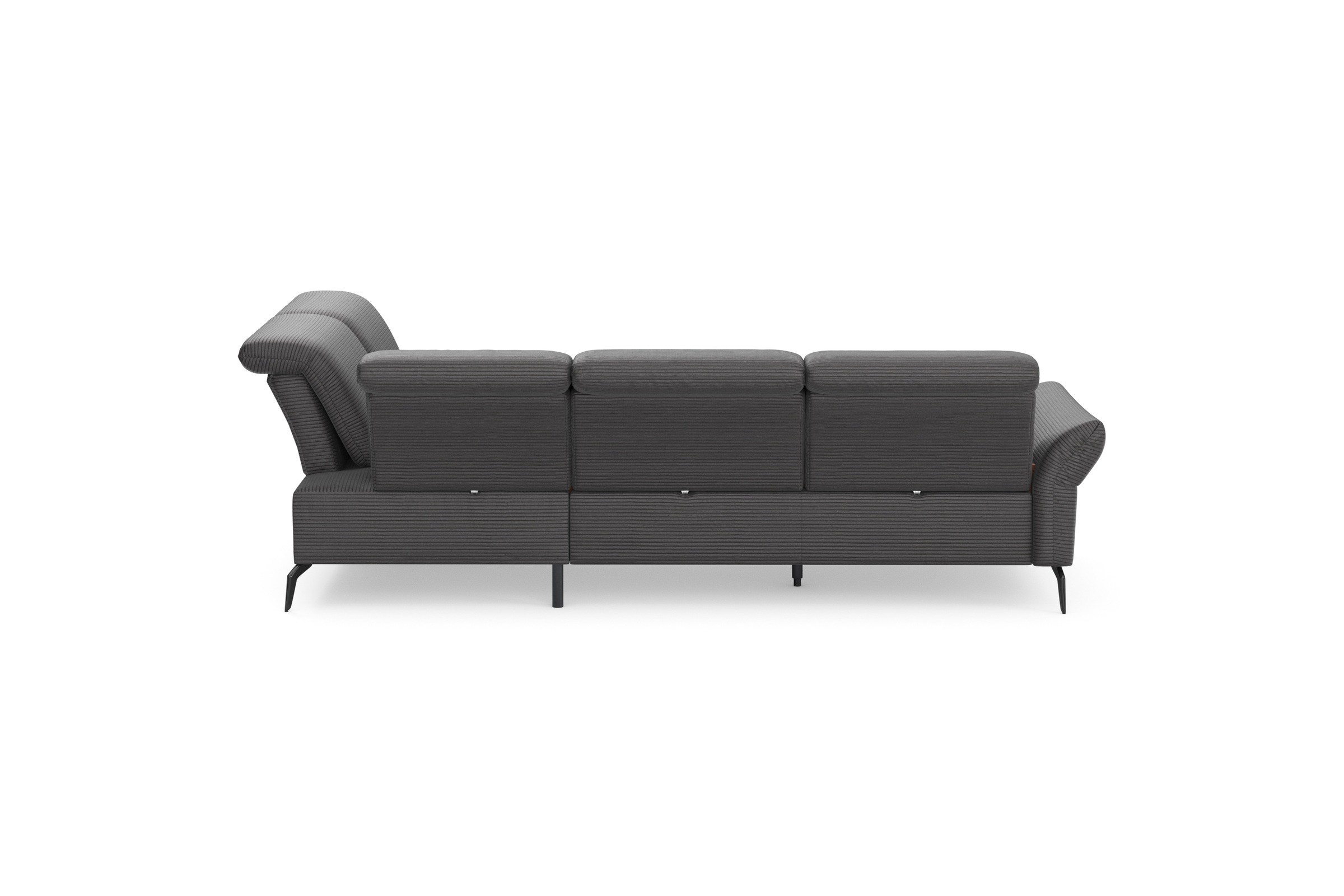 INOSIGN Ecksofa »Coco L-Form«, Sitztiefen-, Arm- und Kopfteilverstellung, Cord-Bezug, Fußhöhe 15 cm