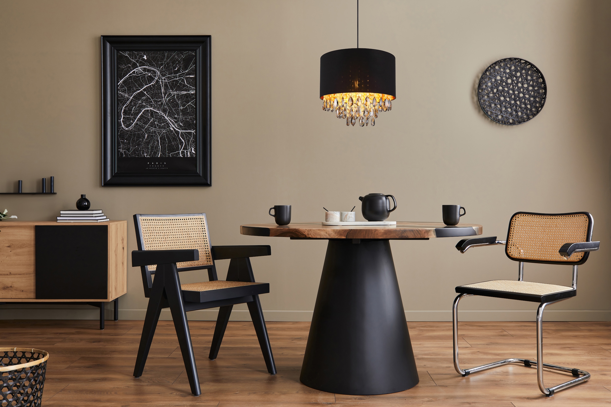 GLOBO LIGHTING Hängeleuchte »COLETTA«, Leuchtmittel E27 | ohne Leuchtmittel, Hängelampe/Pendelleuchte/Esszimmer/Wohnzimmer/Esstisch