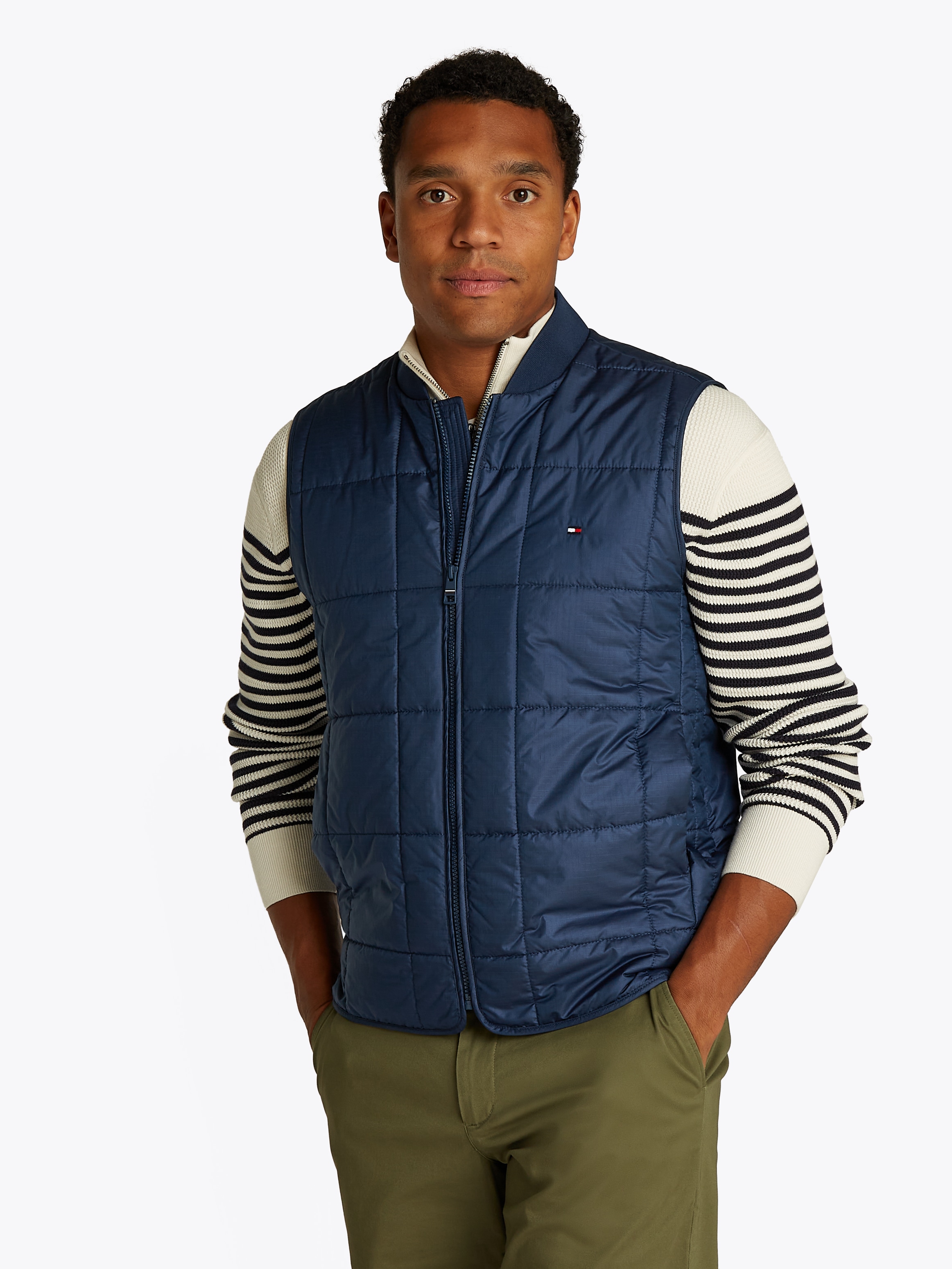 Tommy Hilfiger Steppweste "SQUARE QUILTED VEST", Mit Rundhalsausschnitt günstig online kaufen