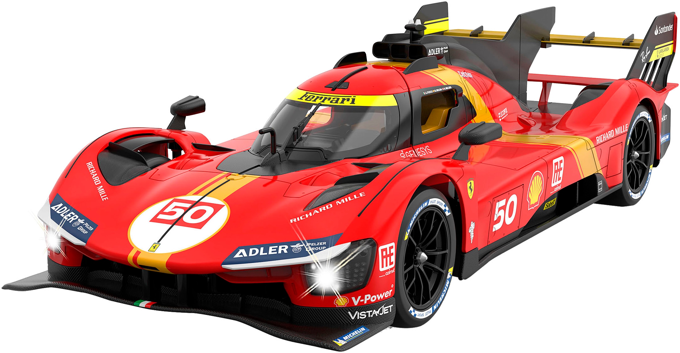 Jamara RC-Auto »Ferrari 499P 1:14 rot 2,4GHz Tür manuell«, im Maßstab 1:14, mit LED Beleuchtung
