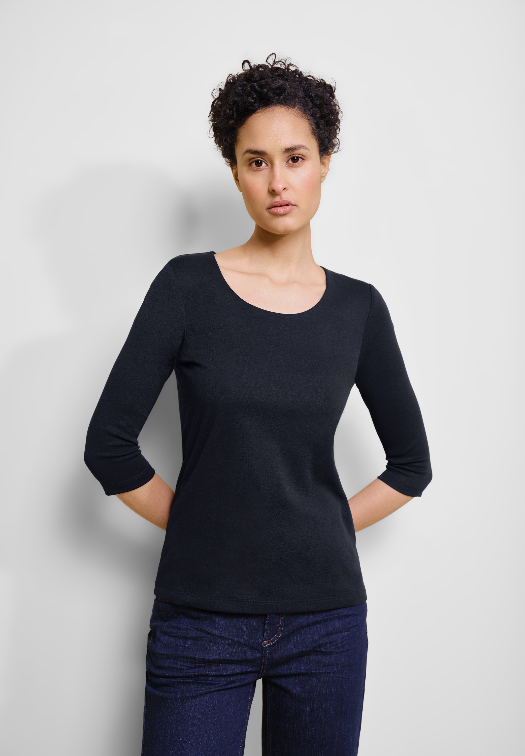 STREET ONE 3/4-Arm-Shirt, mit Rundhalsausschnitt