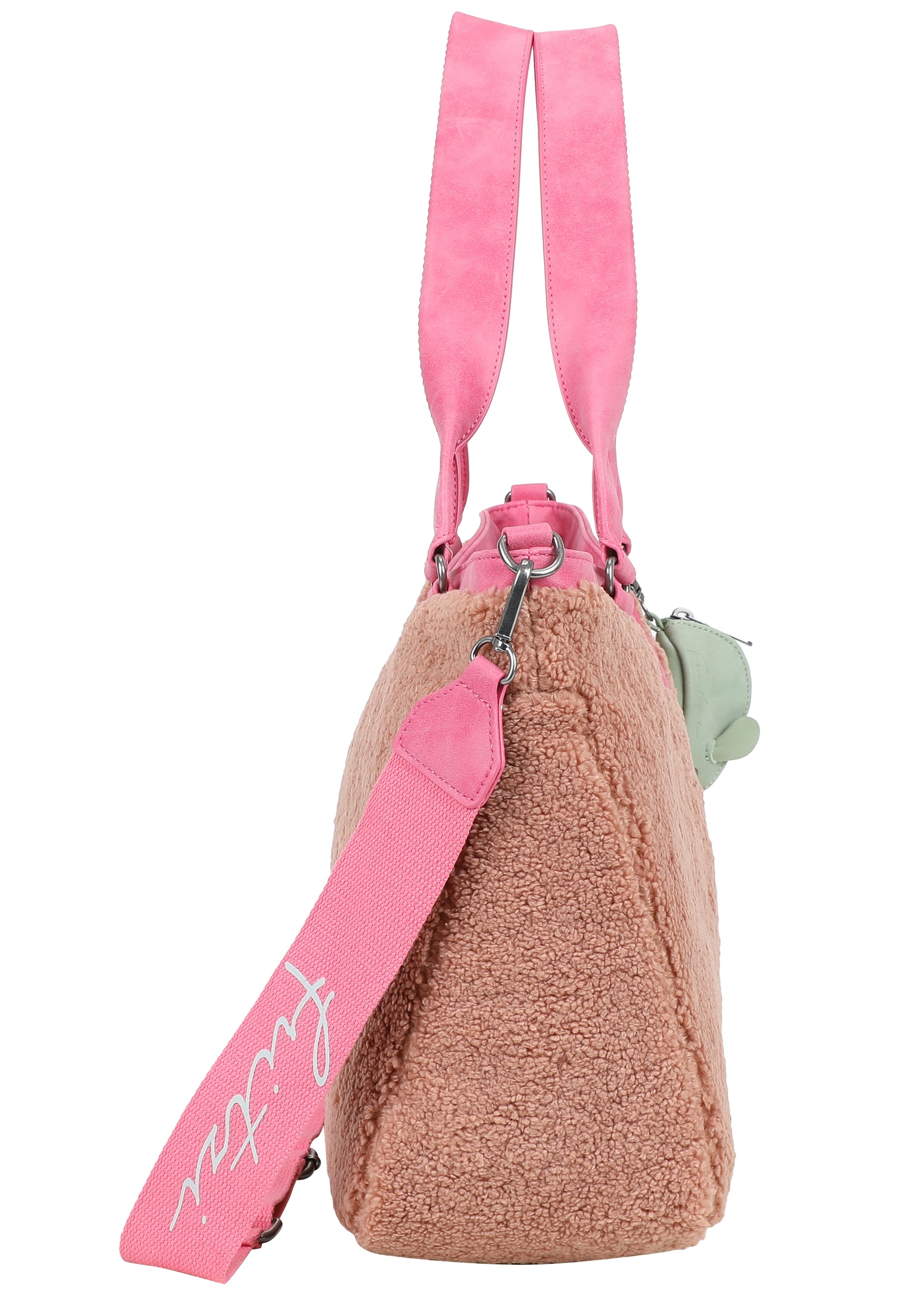 Fritzi aus Preußen Henkeltasche »Teddy Black«, aus kuscheligem, veganem Teddy-Material