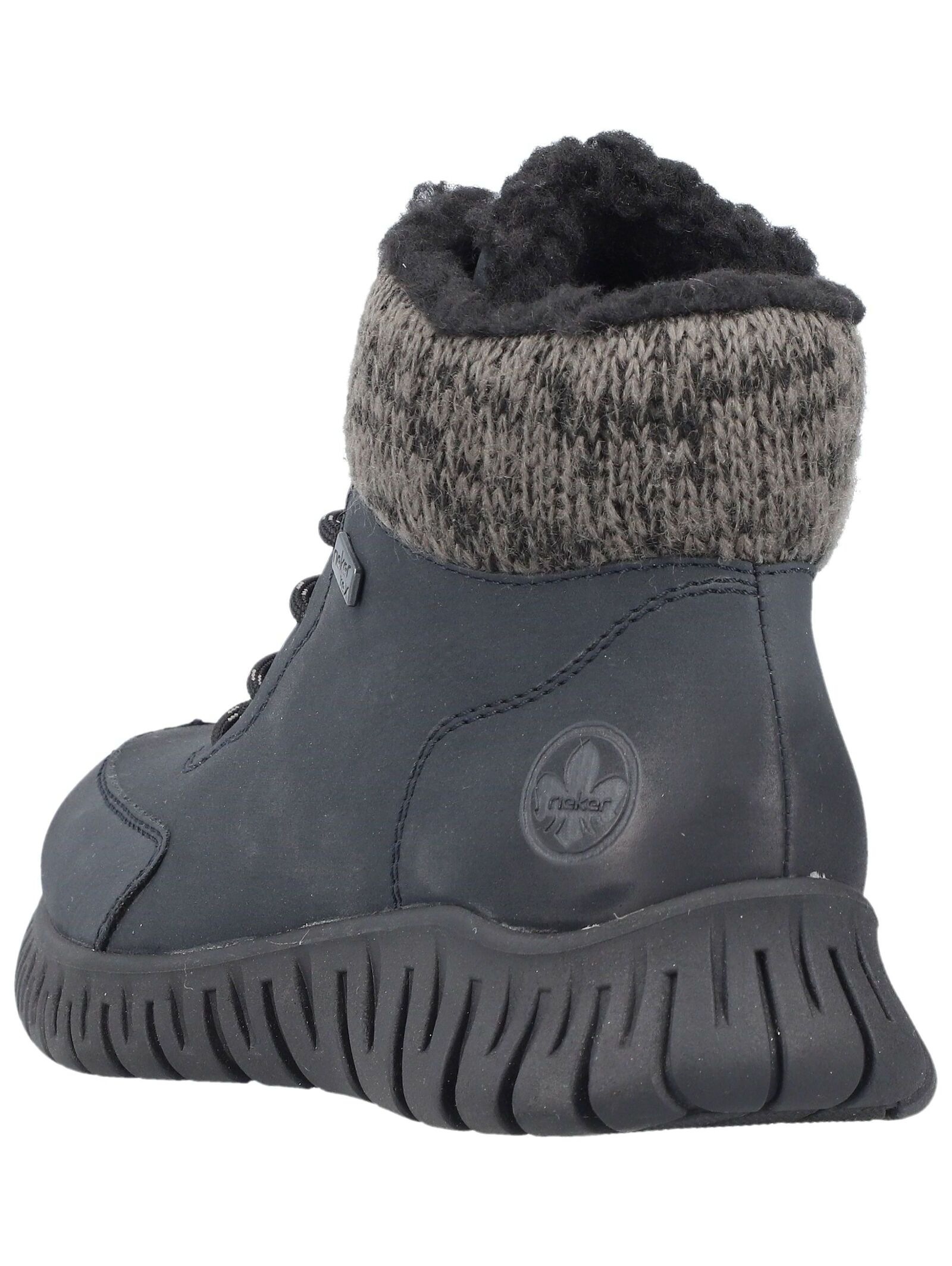Schnürstiefelette RIEKER "Rieker Stiefelette Lederimitat", Damen, Gr. 39, pazifik, Lederimitat, Schuhe Schnürstiefelette 3