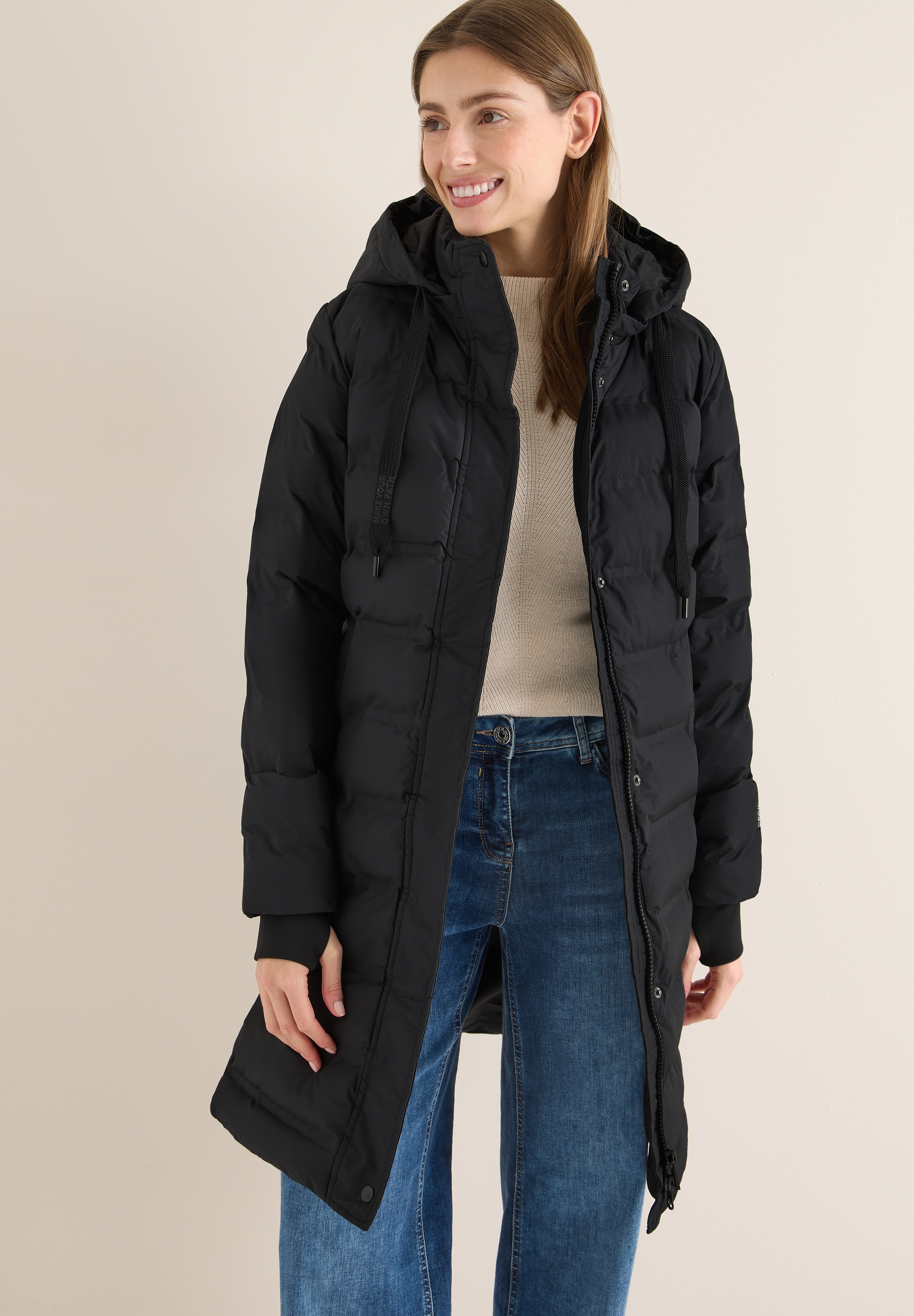 Cecil Steppmantel mit Kapuze günstig online kaufen