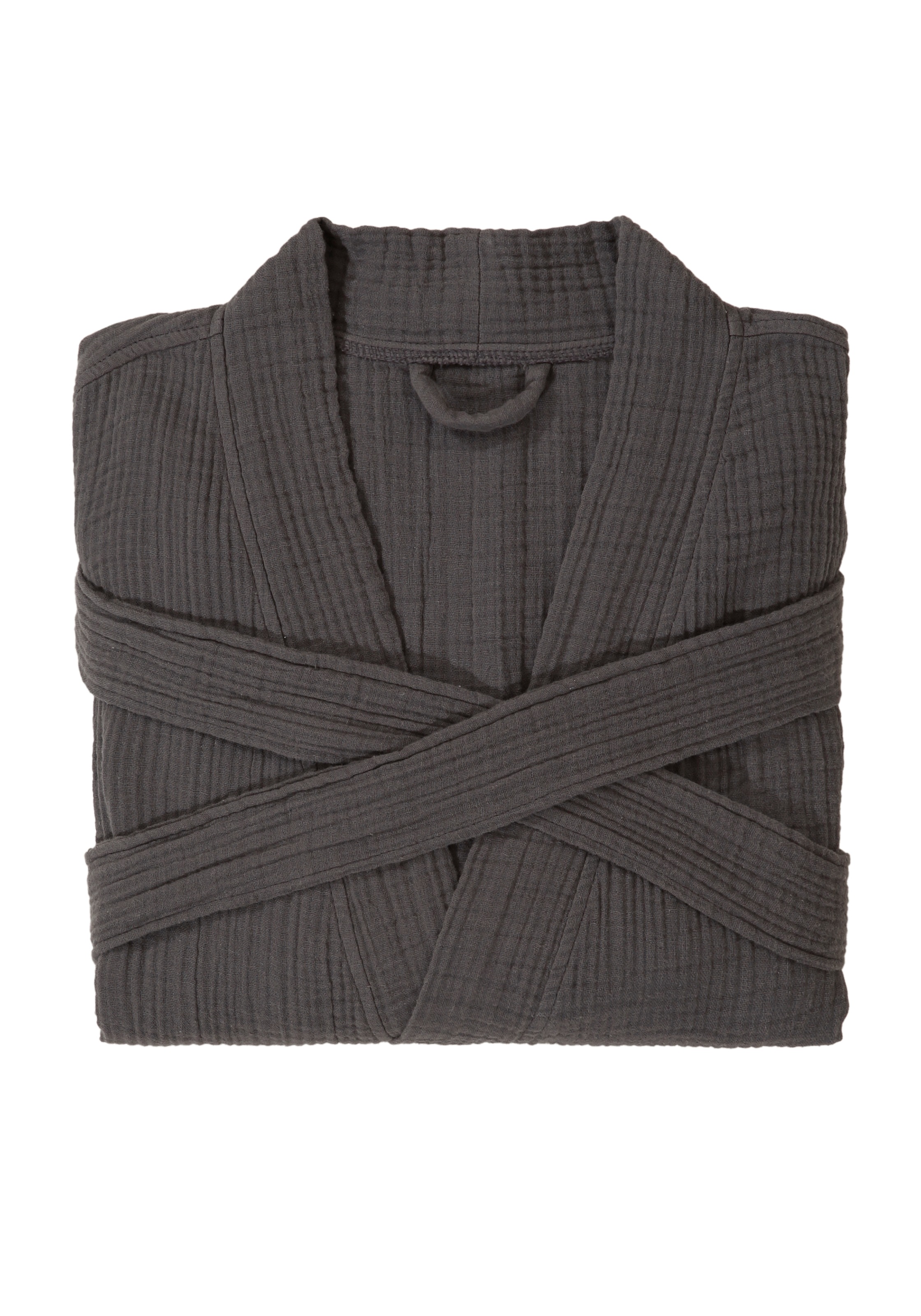 my home Bademantel »Juna Musselin, ideal für Sauna & Spa, Hotelbademantel, Morgenmantel« 1 Stk. modern, leichte Qualität, 100% Baumwolle