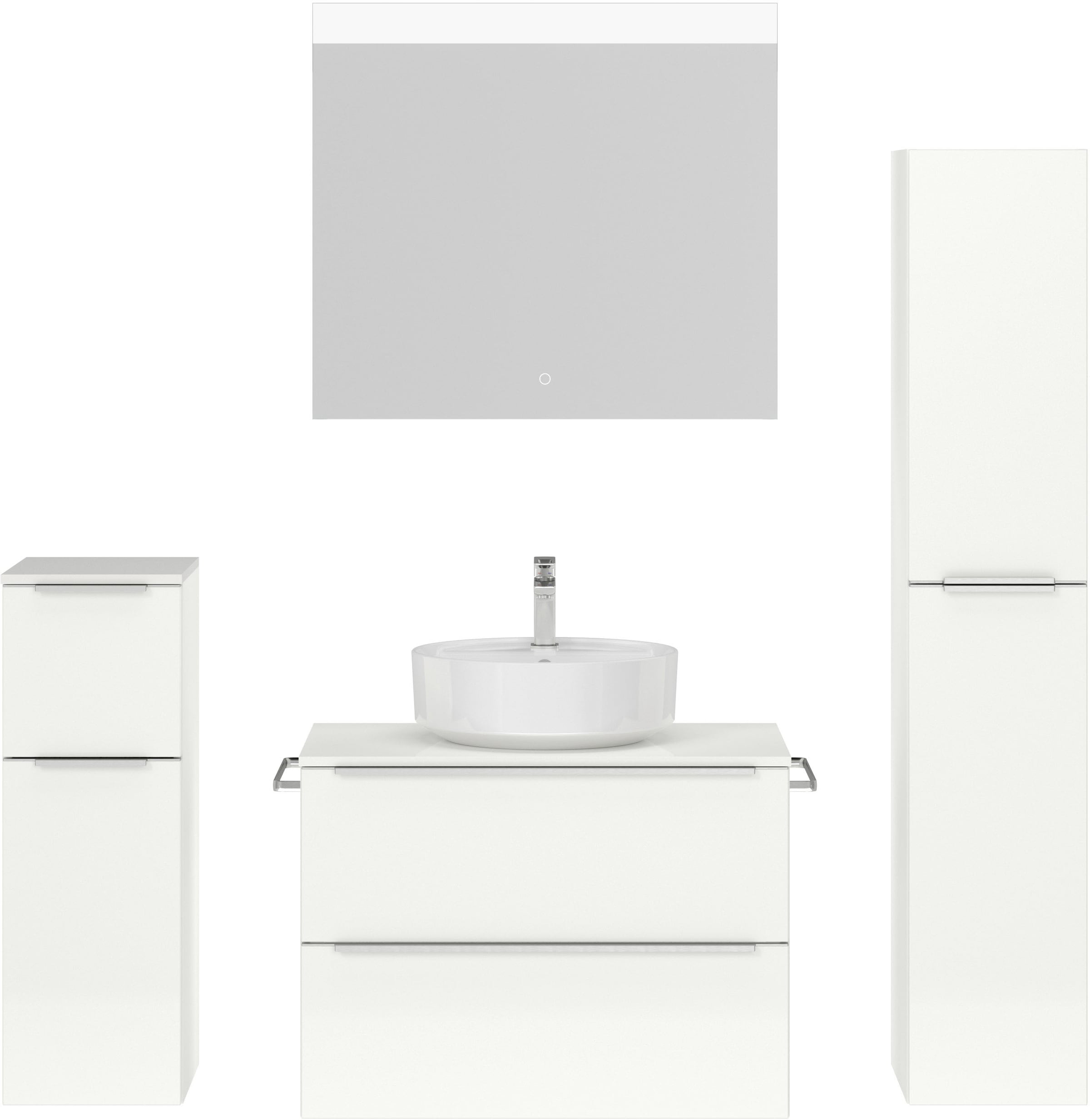 nobilia Badmöbel-Set "Alvene", (4 St., vormontiert, mit Soft-Close), Hochgl günstig online kaufen