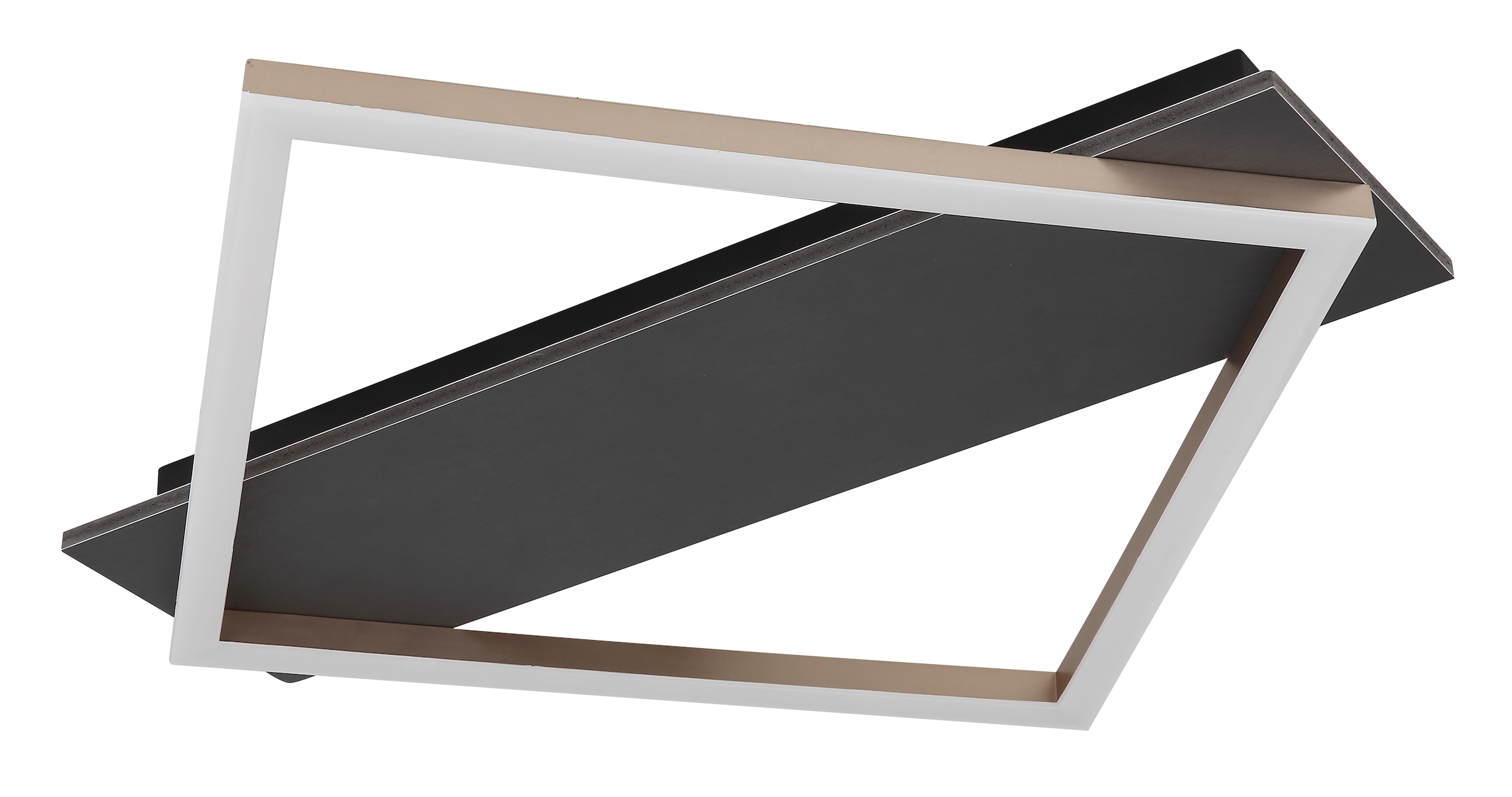 GLOBO LIGHTING LED Deckenleuchte »BEATRIX I«, Leuchtmittel LED-Modul | LED fest integriert, Deckenlampe/grau/champagnerfarben/3000K/Quadrat