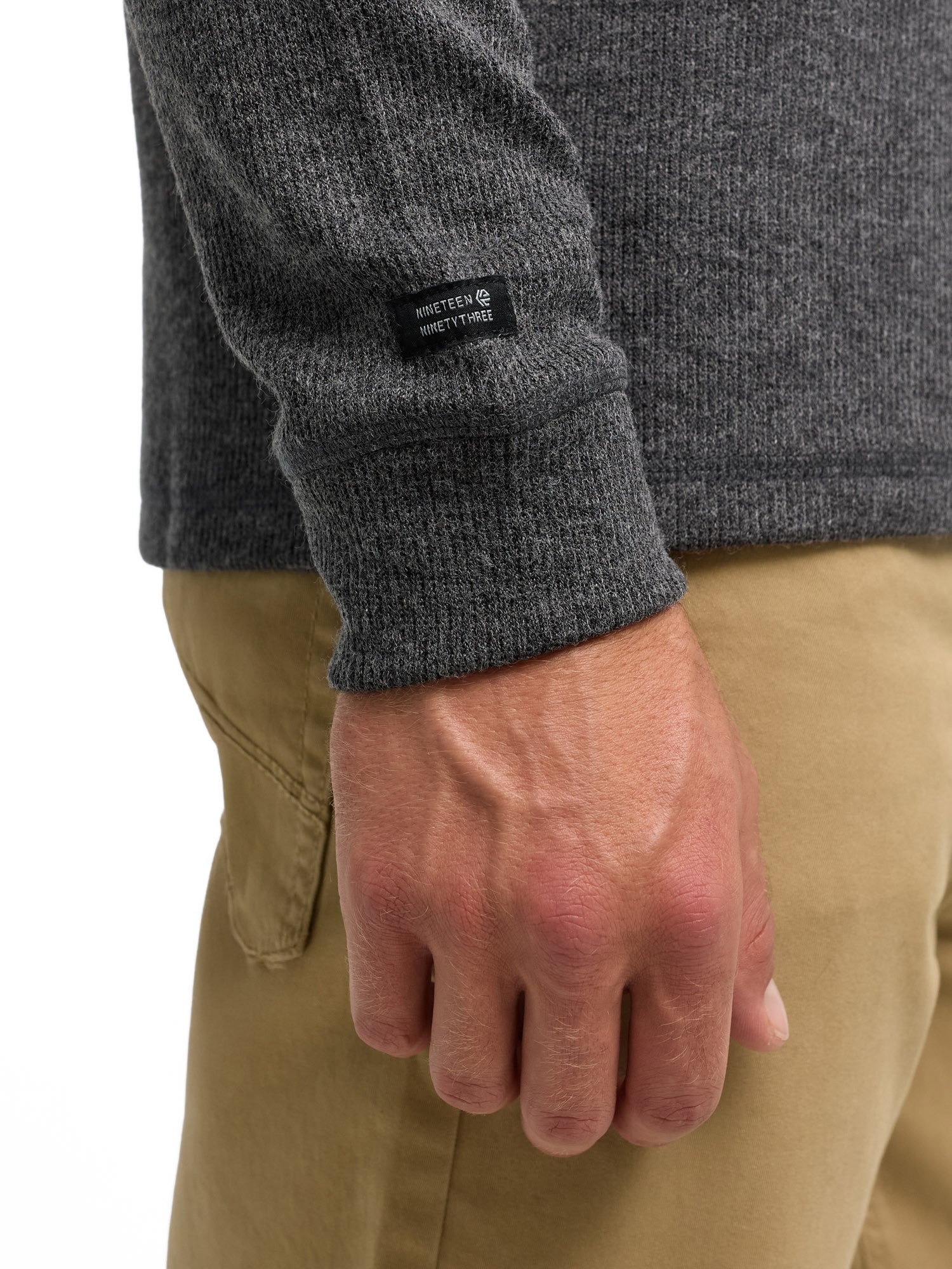 Indicode Sweatshirt »INDorburn Grandad«, Materialmix, regular fit
