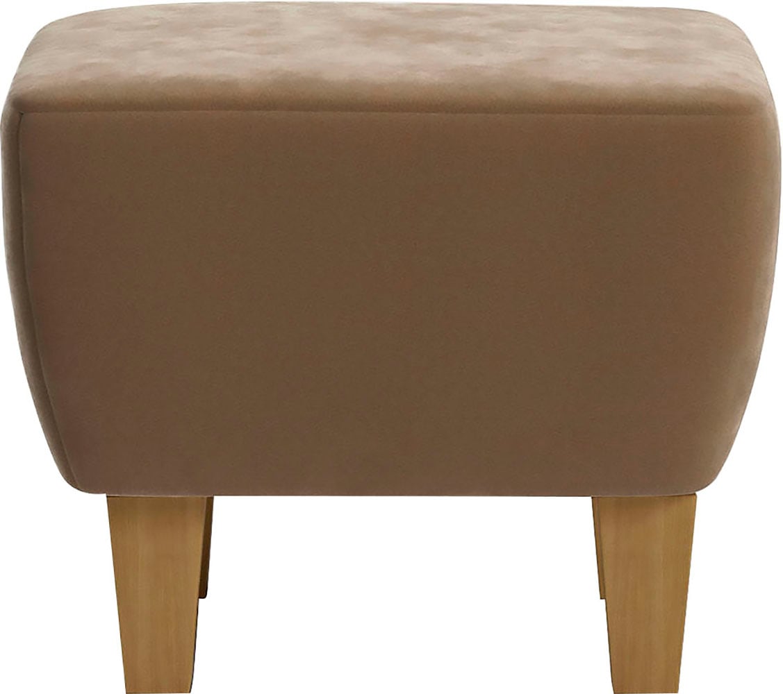 Home affaire Polsterhocker »Viva« mit Eichenfüßen