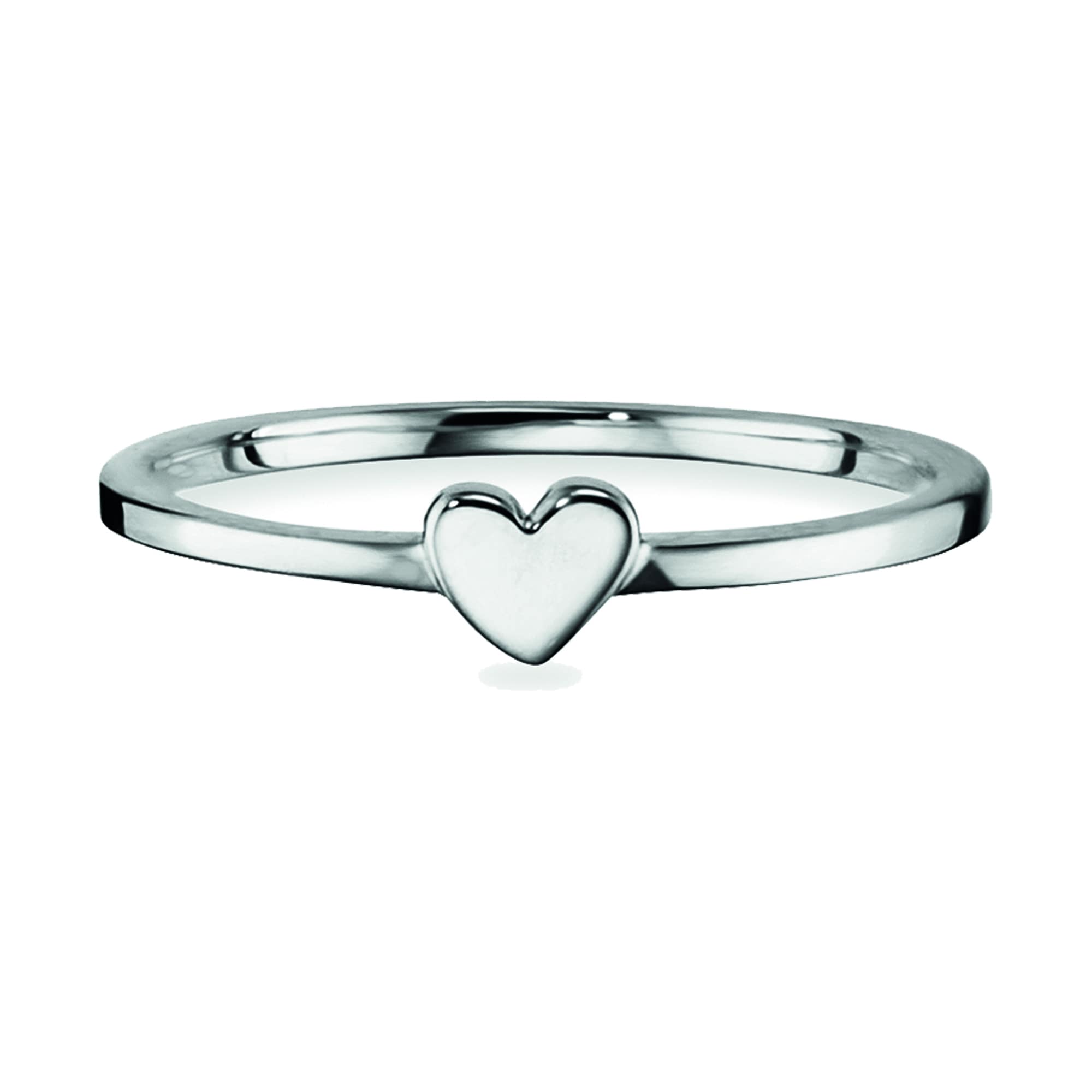 CAÏ Fingerring »925/- Sterling Silber rhodiniert Herz«