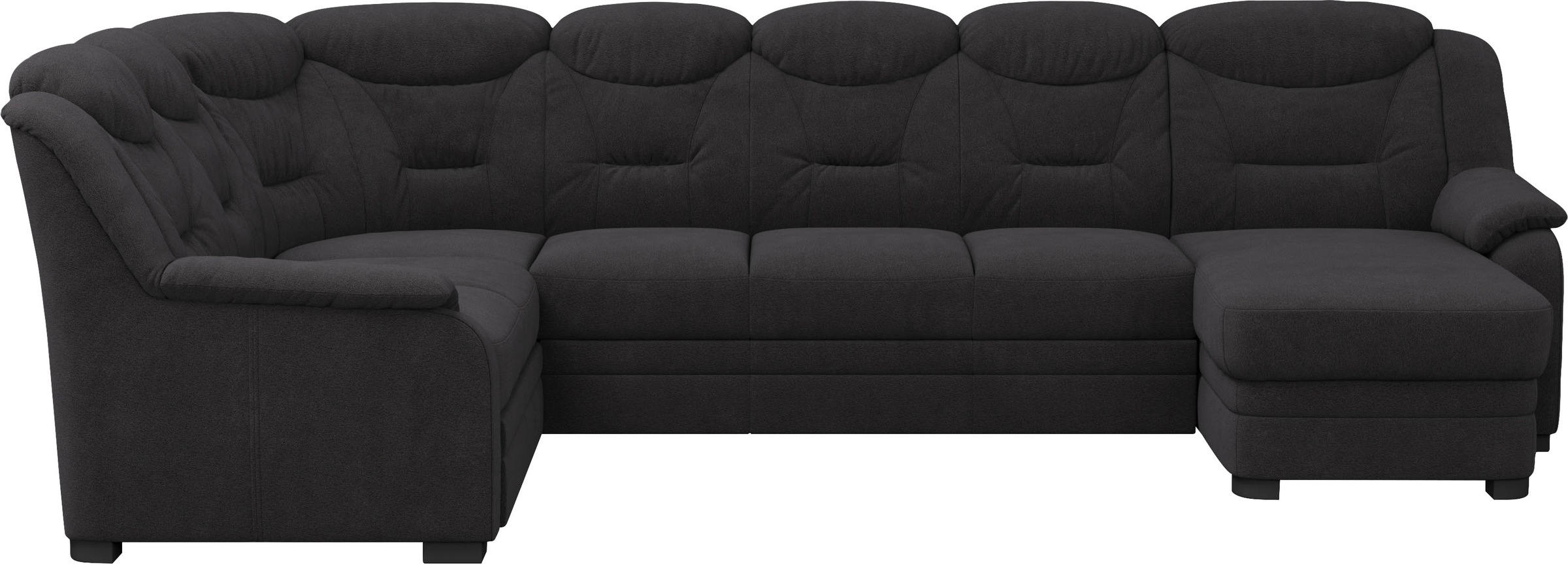 Wohnlandschaft COTTA "Marcus U-Form", schwarz, B:330cm H:99cm T:211cm, 100% Polyester, Sofas, Wohnlandschaft, wahlweise mit Bettfunktion & Stauraum