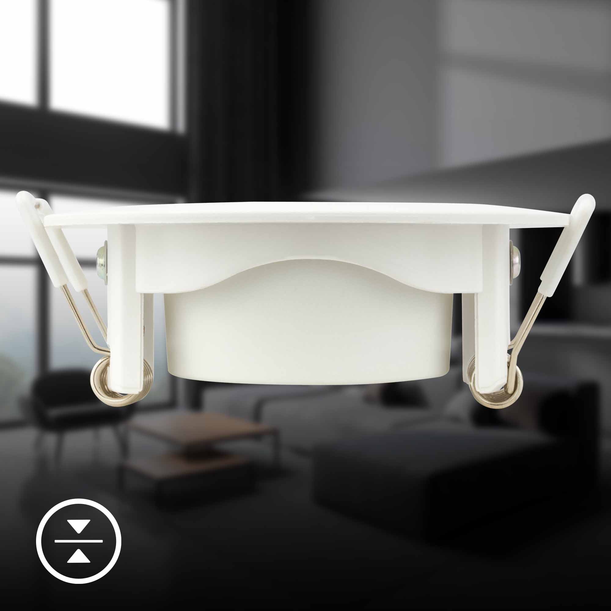 Briloner Leuchten LED Einbauleuchte »BESI« LED-Board 6 Stk. Warmweiß Einbauleuchten 8 x 3,2 cm Weiß 5 W Wohnzimmer Schlafzimmer 6er-Set