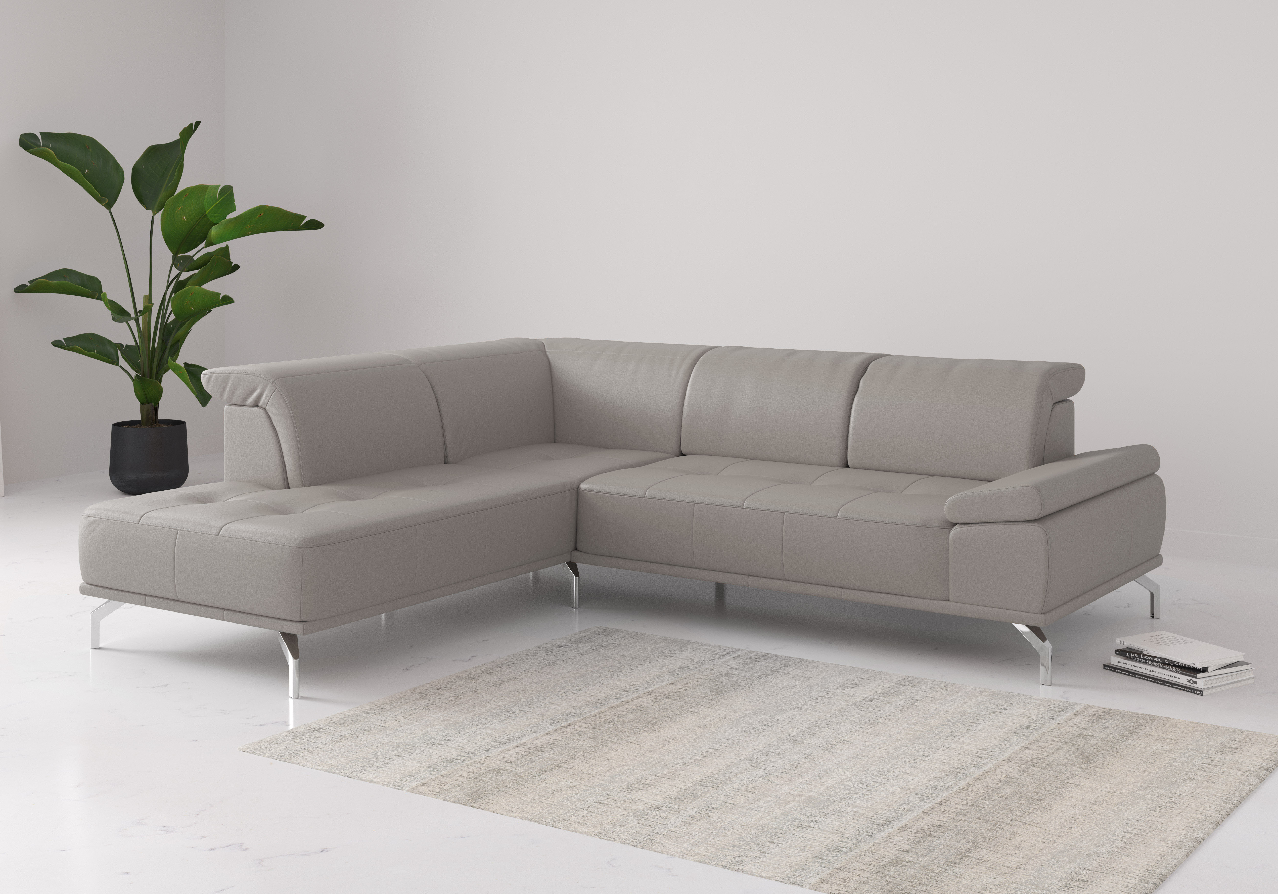 OTTO home Ecksofa "Caluna" Inkl.Sitztiefenverstellung, wahlweise mit Kopf- und Armteilverstellung