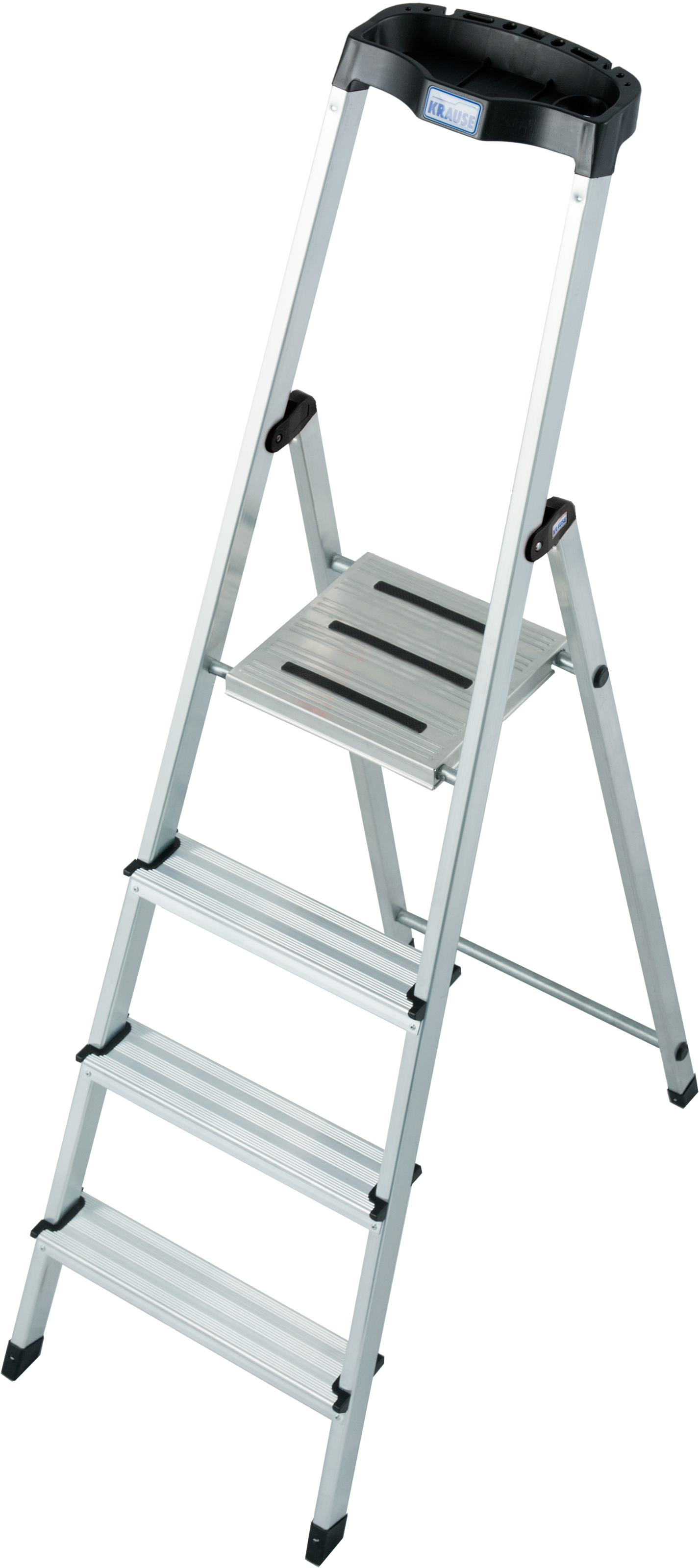 KRAUSE Stehleiter "Safety" Aluminium, 1x4 Stufen, Arbeitshöhe ca. 285 cm günstig online kaufen