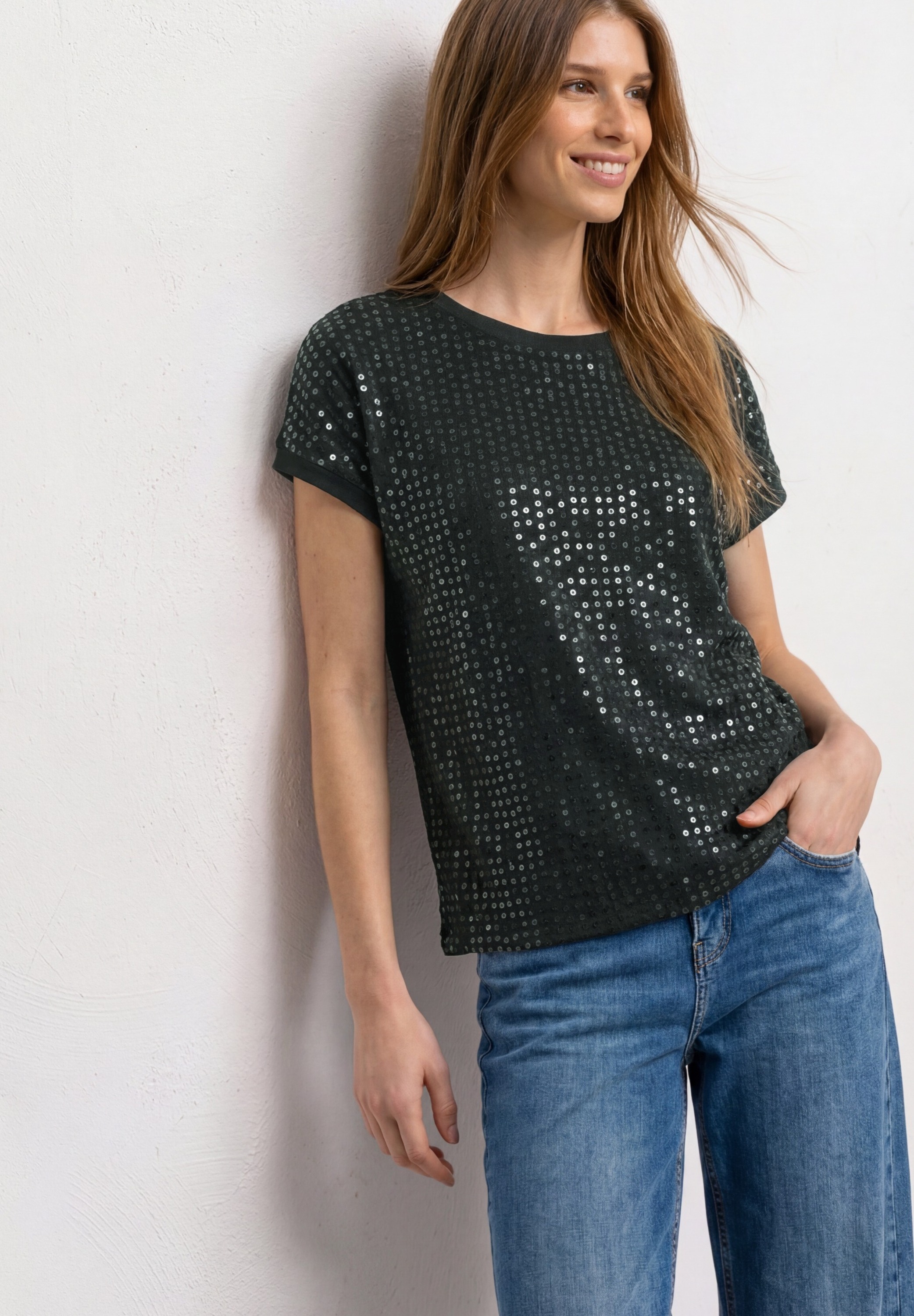 STREET ONE T-Shirt mit Rundhalsausschnitt