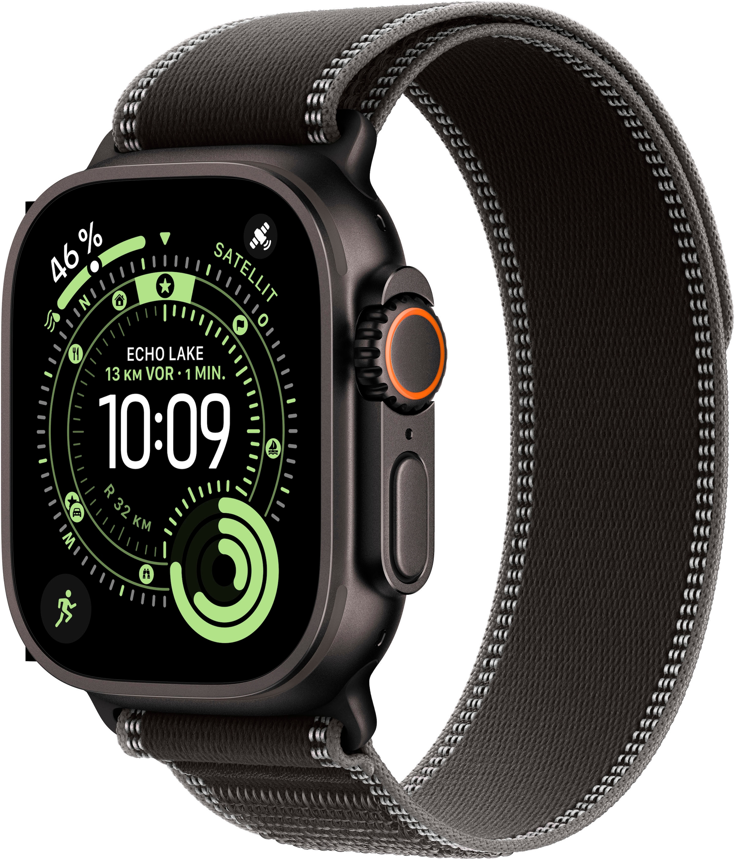 APPLE Smartwatch "Watch Ultra 3 GPS + Cellular 49mm", 49, Cellular, S/M, Trail Loopschwarz, Smartwatches