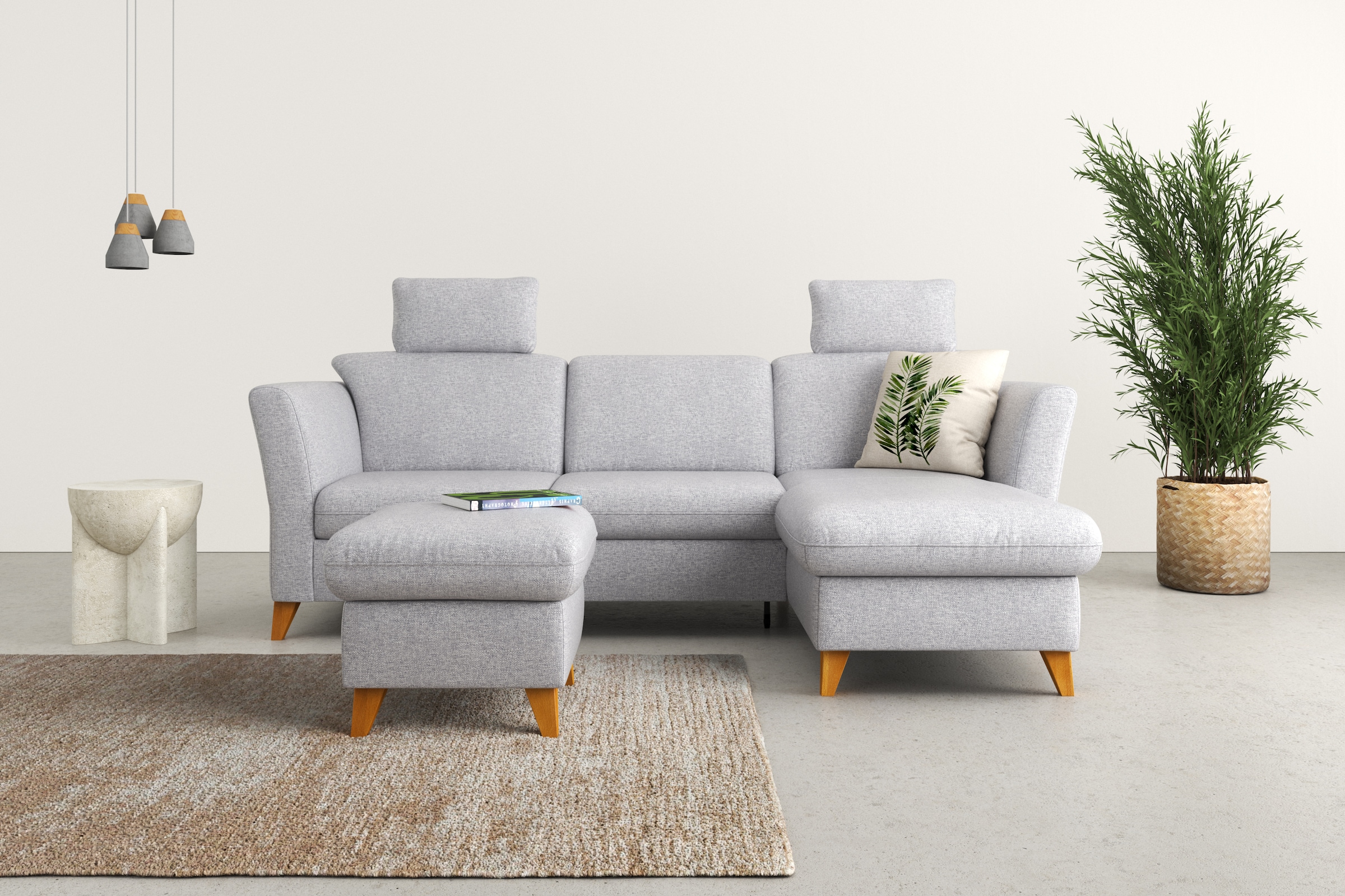 Home affaire Ecksofa »Trelleborg L-Form«, Federkern-Polsterung, wahlweise mit Bettfunktion und Bettkasten