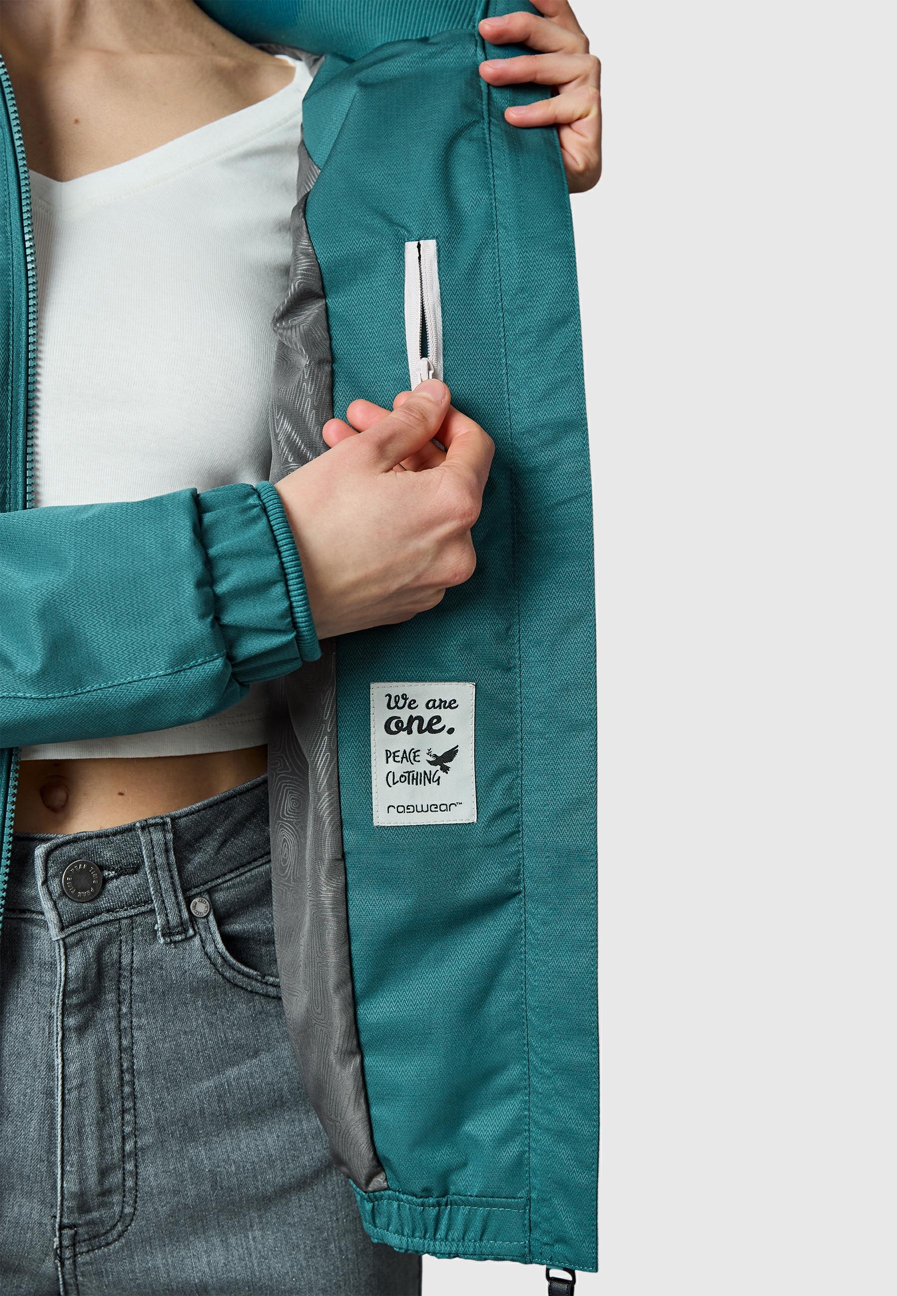 Ragwear Outdoorjacke »Dizzie Tech« mit Kapuze Wasserdichte Damen Übergangsjacke mit großer Kapuze