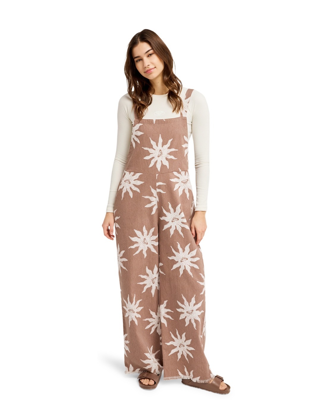 Jumpsuit ROXY "Sweet Note Route", Damen, Gr. S, US-Größen, braunie soleil, Obermaterial: 100% Walkfrottier;, Overalls Jumpsuit 2
