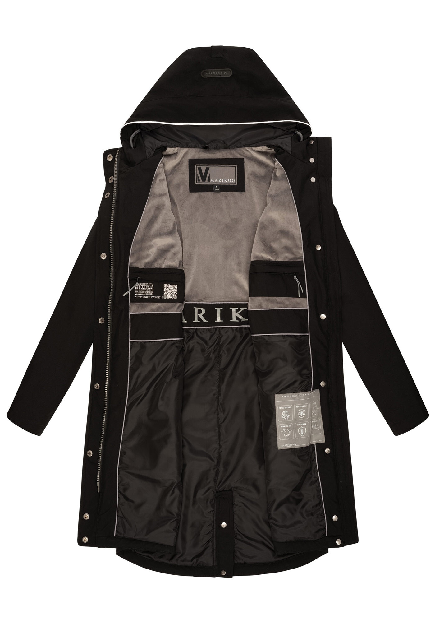 Marikoo Outdoorjacke »Megumii«, mit weichem Teddyfell innen