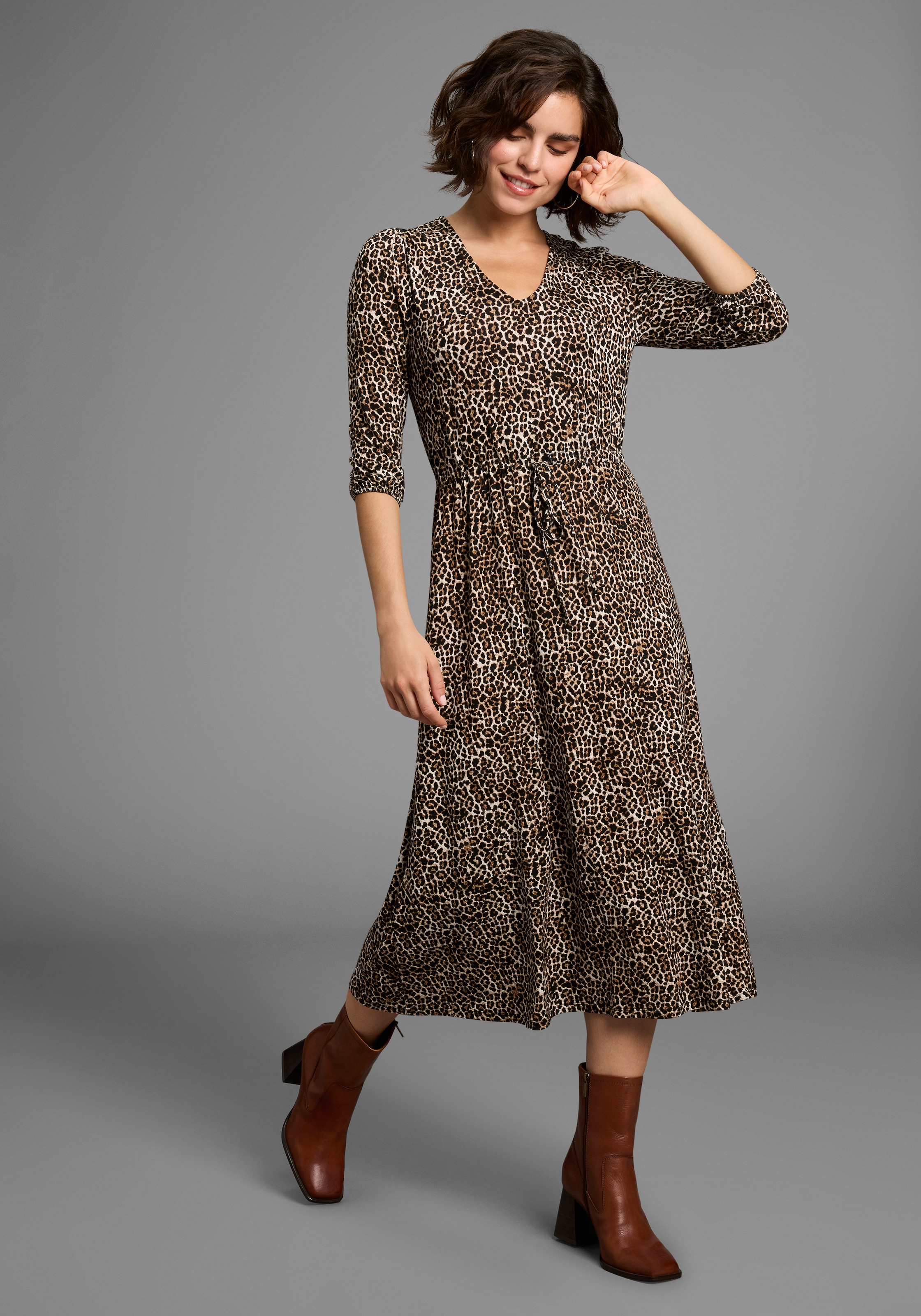 Laura Scott Midikleid, im Leoparden-Print aus Single Jersey - NEUE KOLLEKTI günstig online kaufen