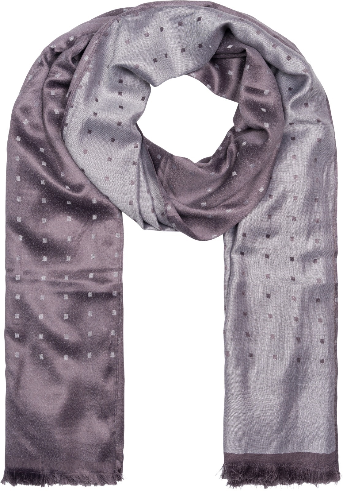 styleBREAKER Schal "Edler Schal mit Quadratischem Muster" 1 Stk.