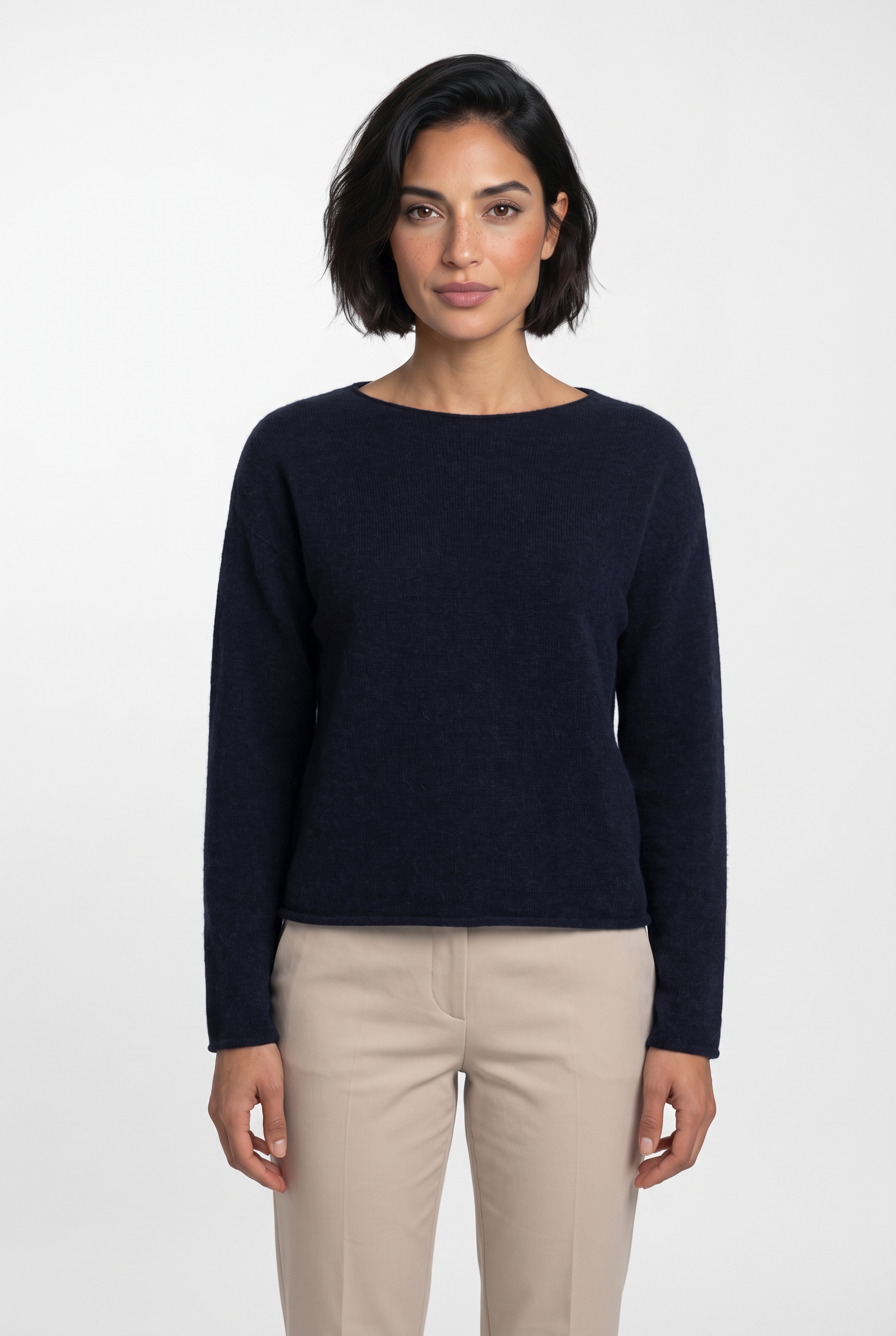 BOSS ORANGE Rundhalspullover »Follettino Premium Damenmode« mit Alpaka und Wolle, Relaxed Fit