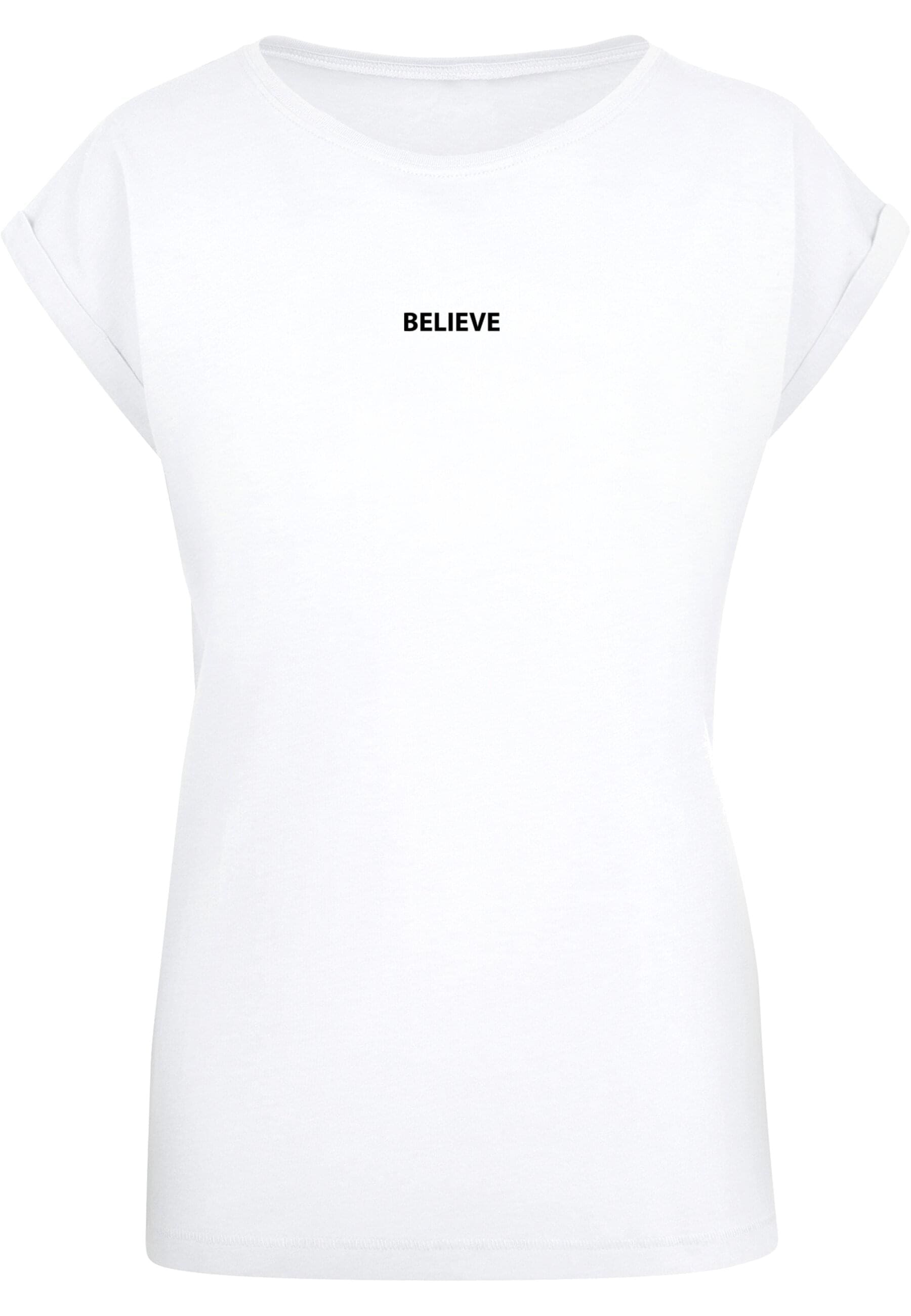 Merchcode T-Shirt "Merchcode Damen Ladies Believe Front Extended Shoulder T günstig online kaufen