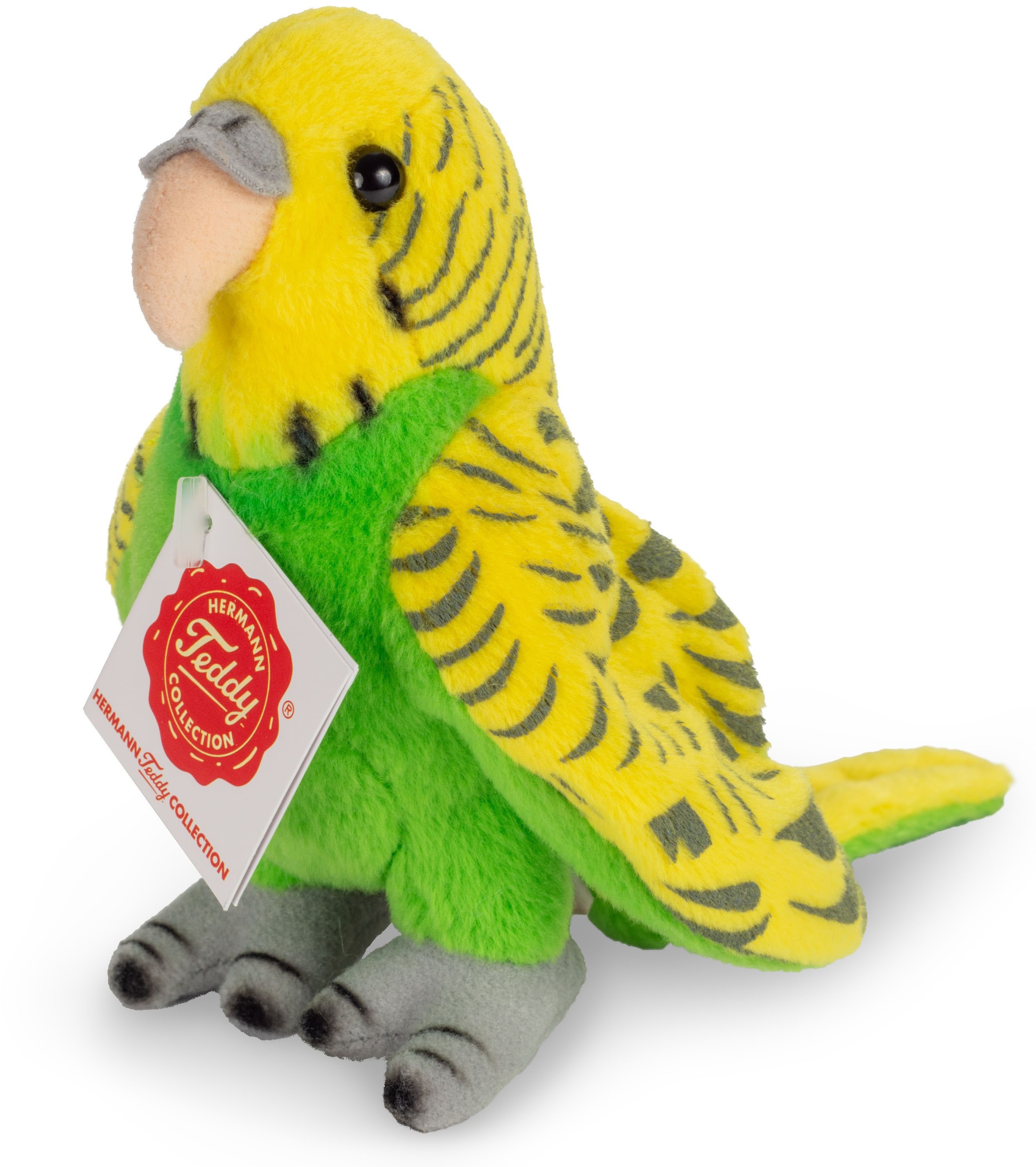 Teddy Hermann® Kuscheltier »Wellensittich grün, 13 cm«, zum Teil aus recyceltem Material