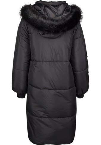 Winterjacke »Damen Ladies Oversize Faux Fur Puffer Coat«, (1 St.), mit Kapuze