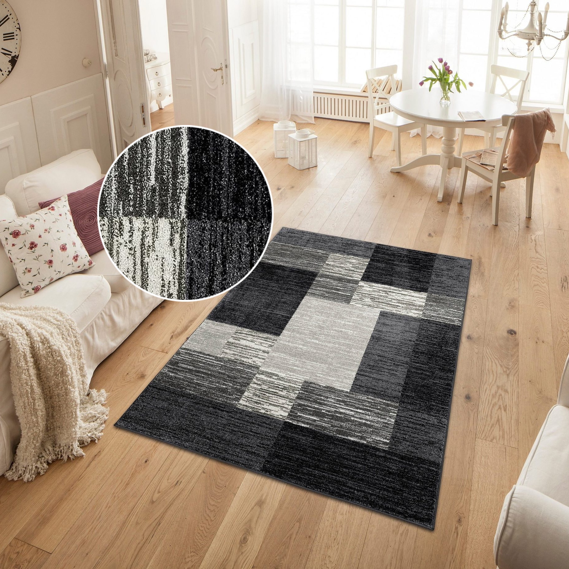 my home Teppich "Melvin" rechteckig 8 mm Höhe schön weich, Kurzflor Teppich günstig online kaufen