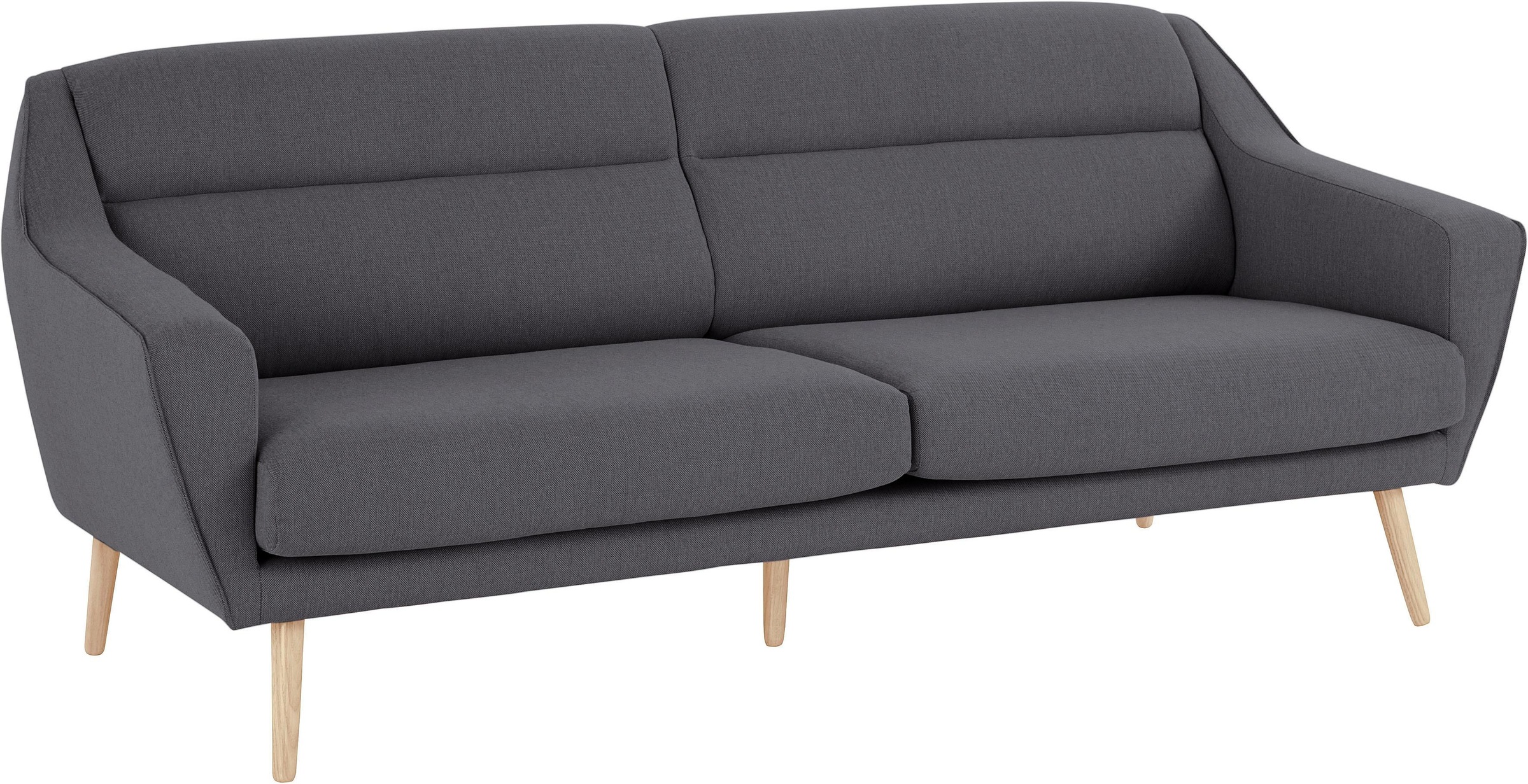 OTTO home 3-Sitzer "Bille" mit Naht im Rückenkissen und Eiche-Beinen, Desig günstig online kaufen