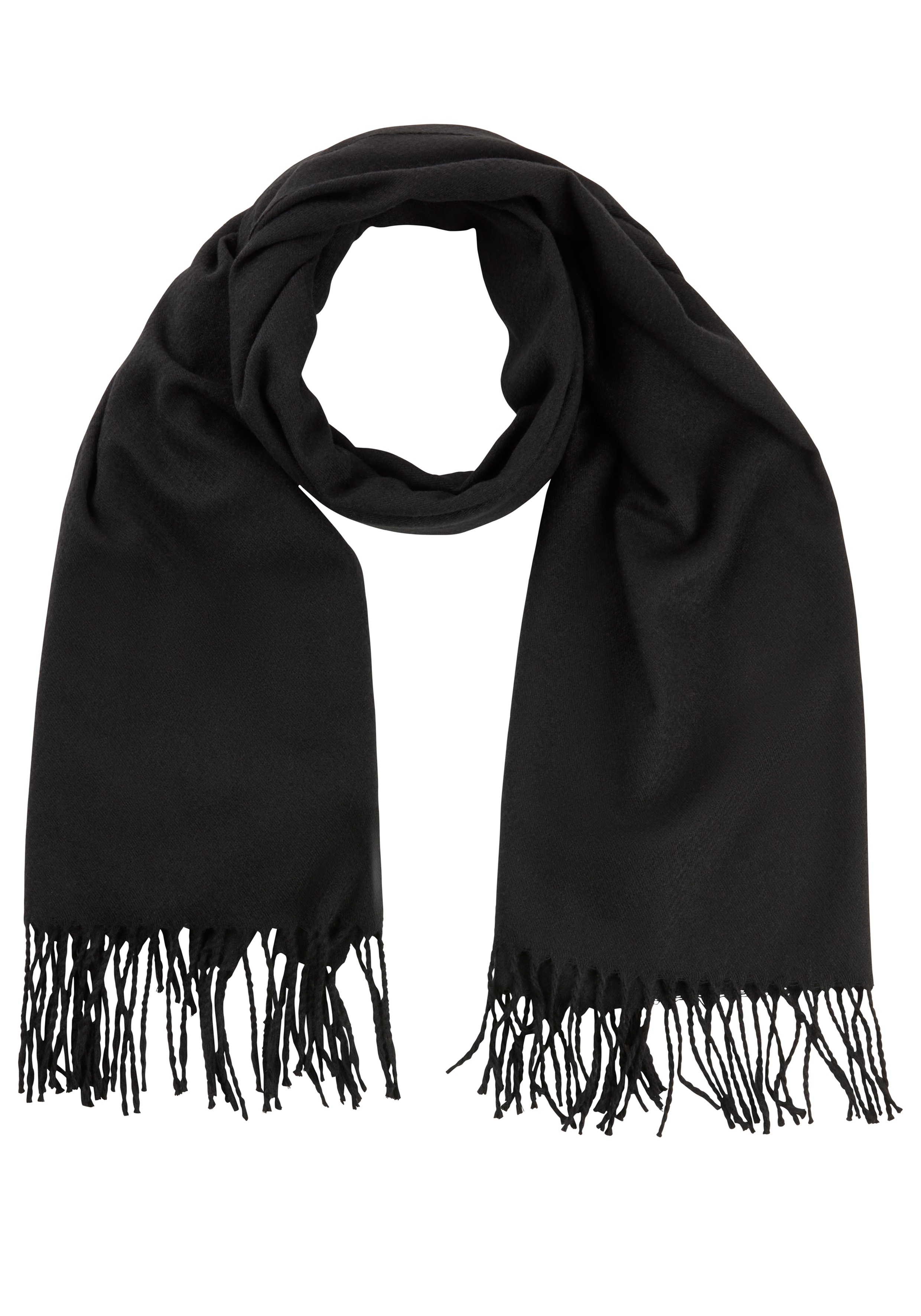 Thumbnail - Laura Scott Schal mit modischen Fransen in klassischen Unifarben - NEW