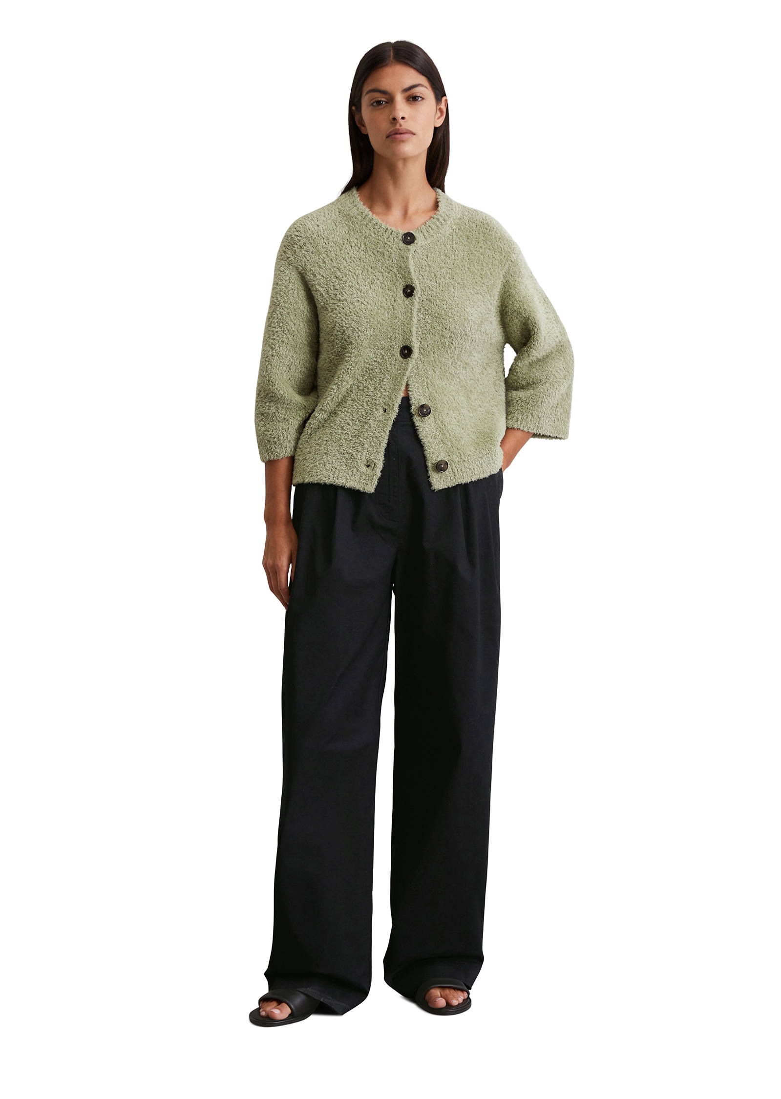 Marc O'Polo Cardigan »aus flauschigem Baumwollgarn«