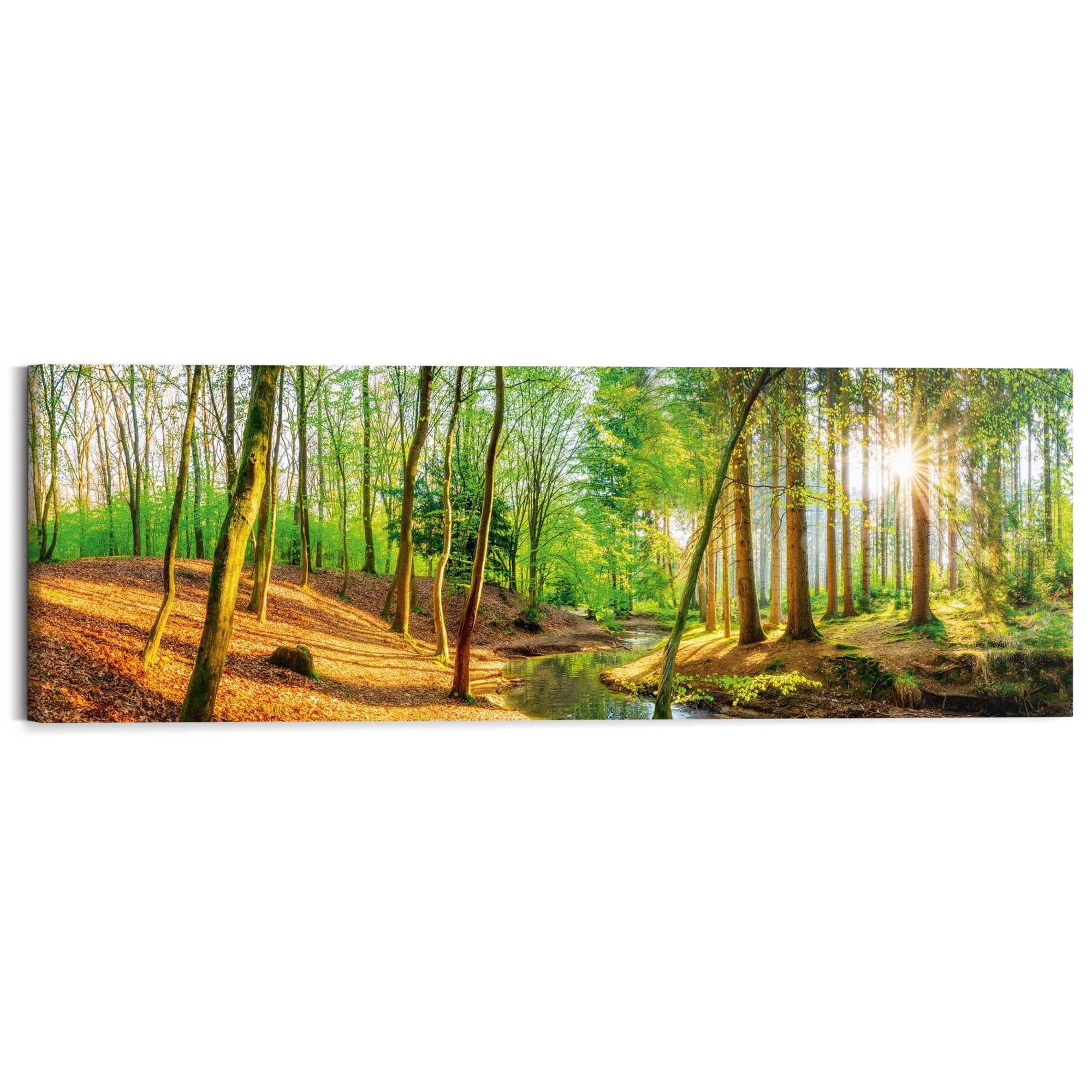 Reinders! Deco-Panel »Sonniger Wald« Bäume 1 Stk. tlg. Hobbyraum - Grün - MDF - Wald - 118x40 cm
