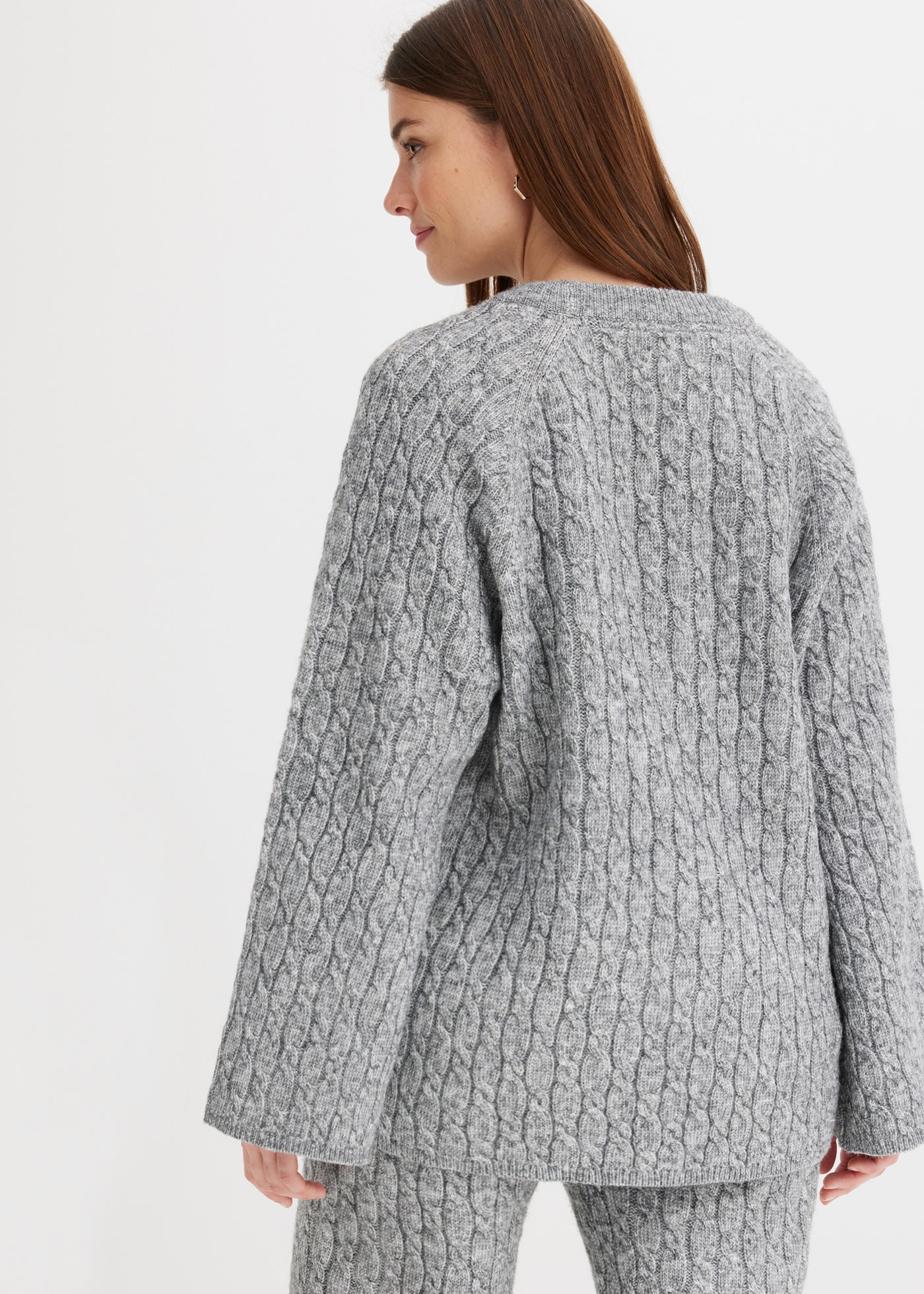 bonprix Strickpullover »Oversize-Pullover mit Zopfmuster«, Oversize-Pullover mit Zopfmuster
