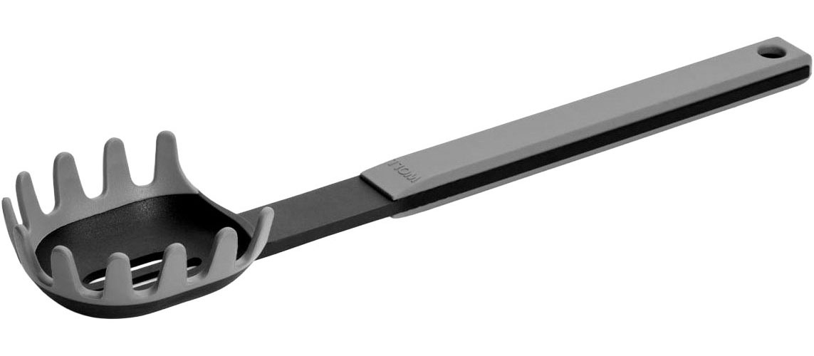WOLL Nudellöffel "Cook it", L: 32cm, grau, Kochlöffel, aus hochwertigem Kunststoff und Silikon
