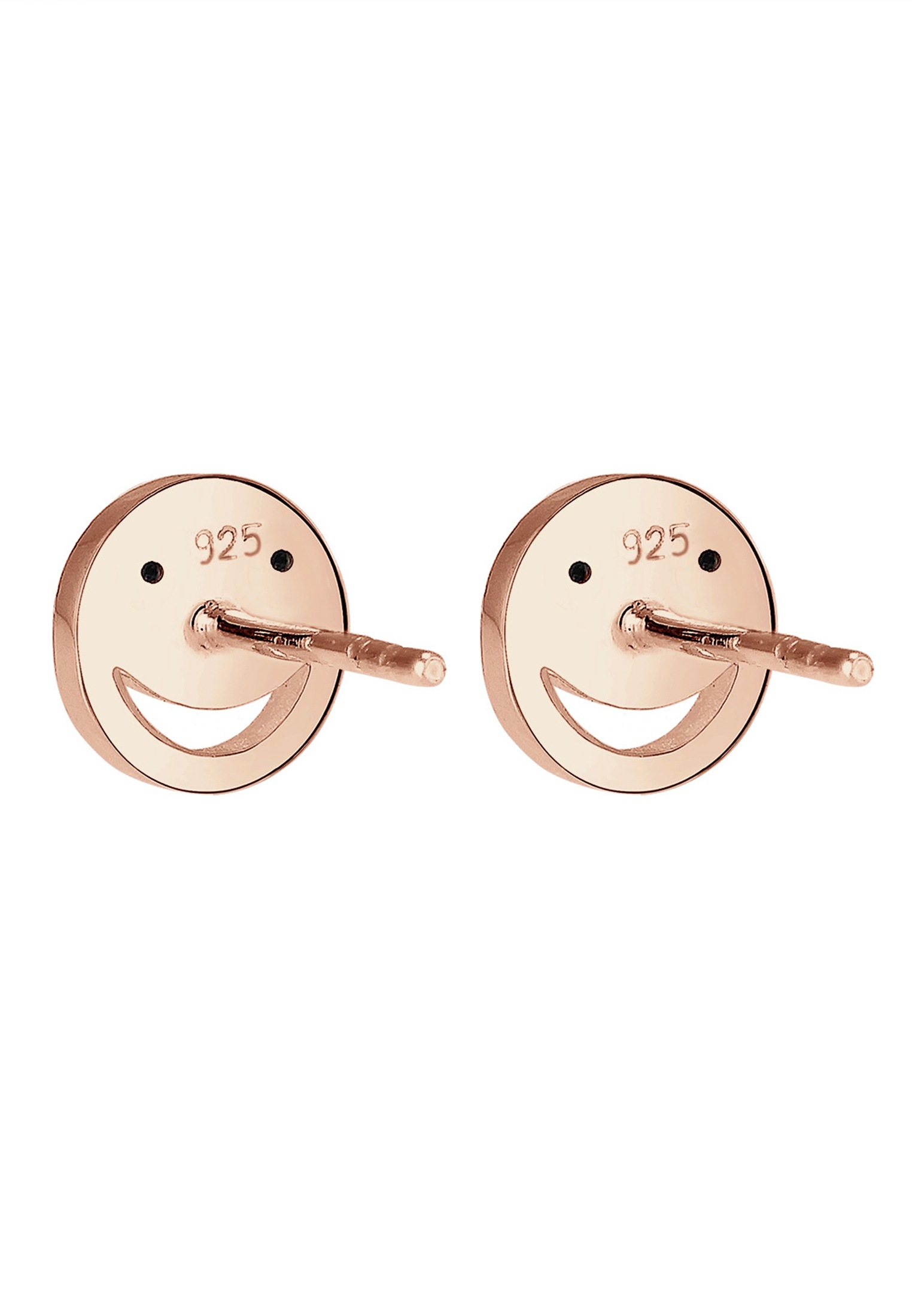 Paar Ohrstecker ELLI "mit Smiling Face 925 Silber, mit Kristallen von Swarovski", rosa (rosegold), Ohrringe, Damen, onesize,mit Steinen, Silber 925 (Sterlingsilber) 3