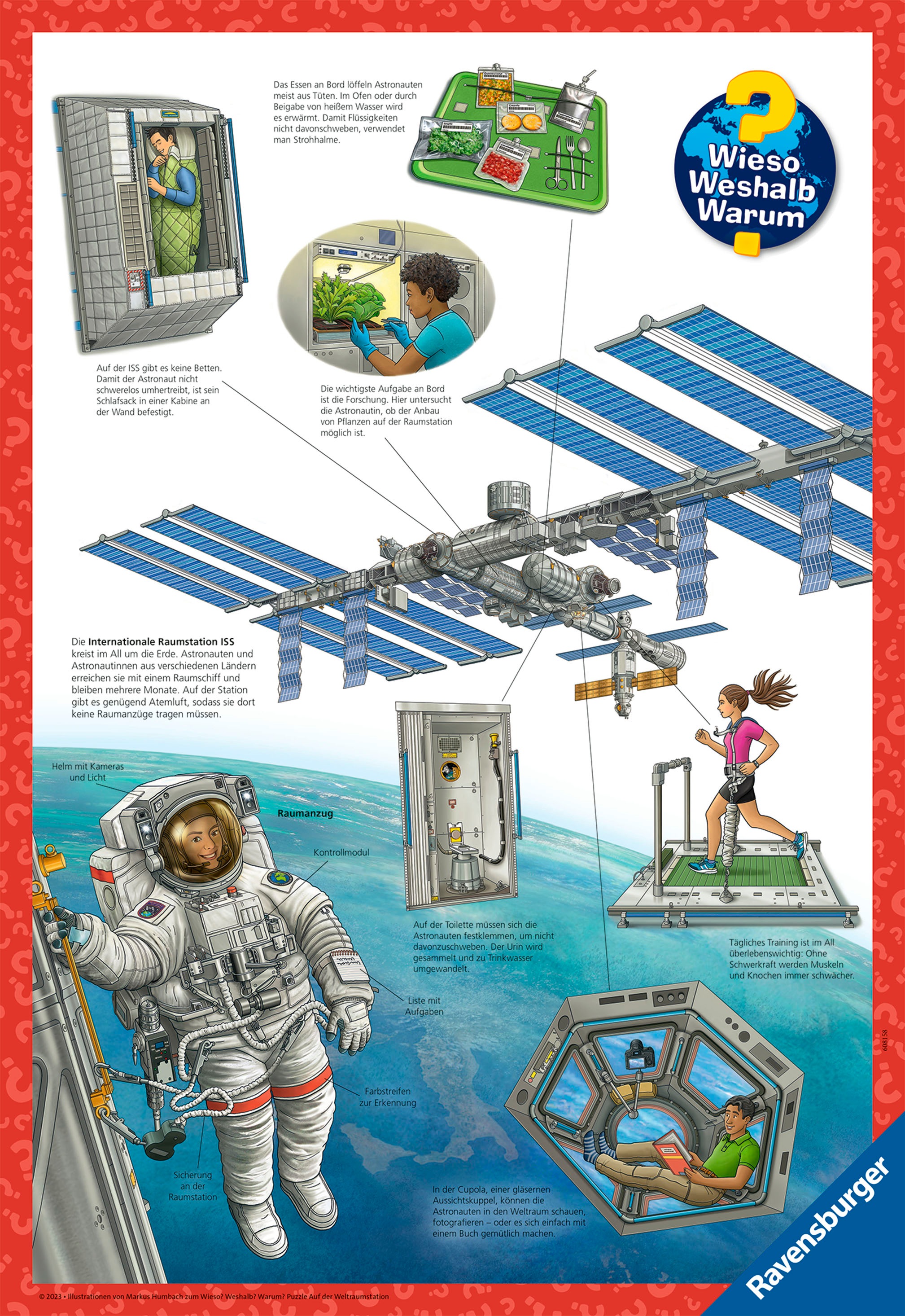 Ravensburger Puzzle »Wieso? Weshalb? Warum? Auf der Weltraumstation«, Made in Germany