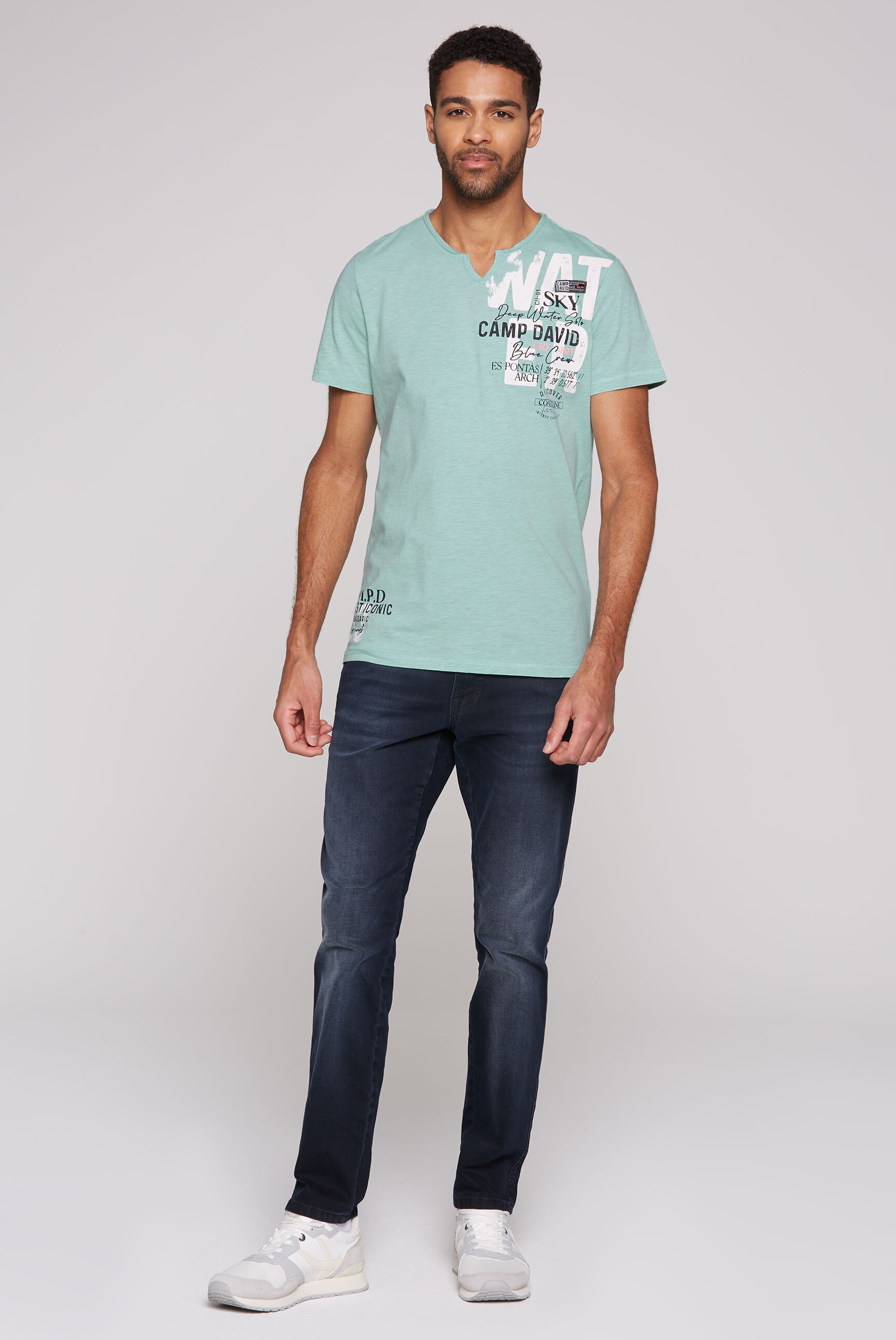 CAMP DAVID Rundhalsshirt, mit Baumwolle