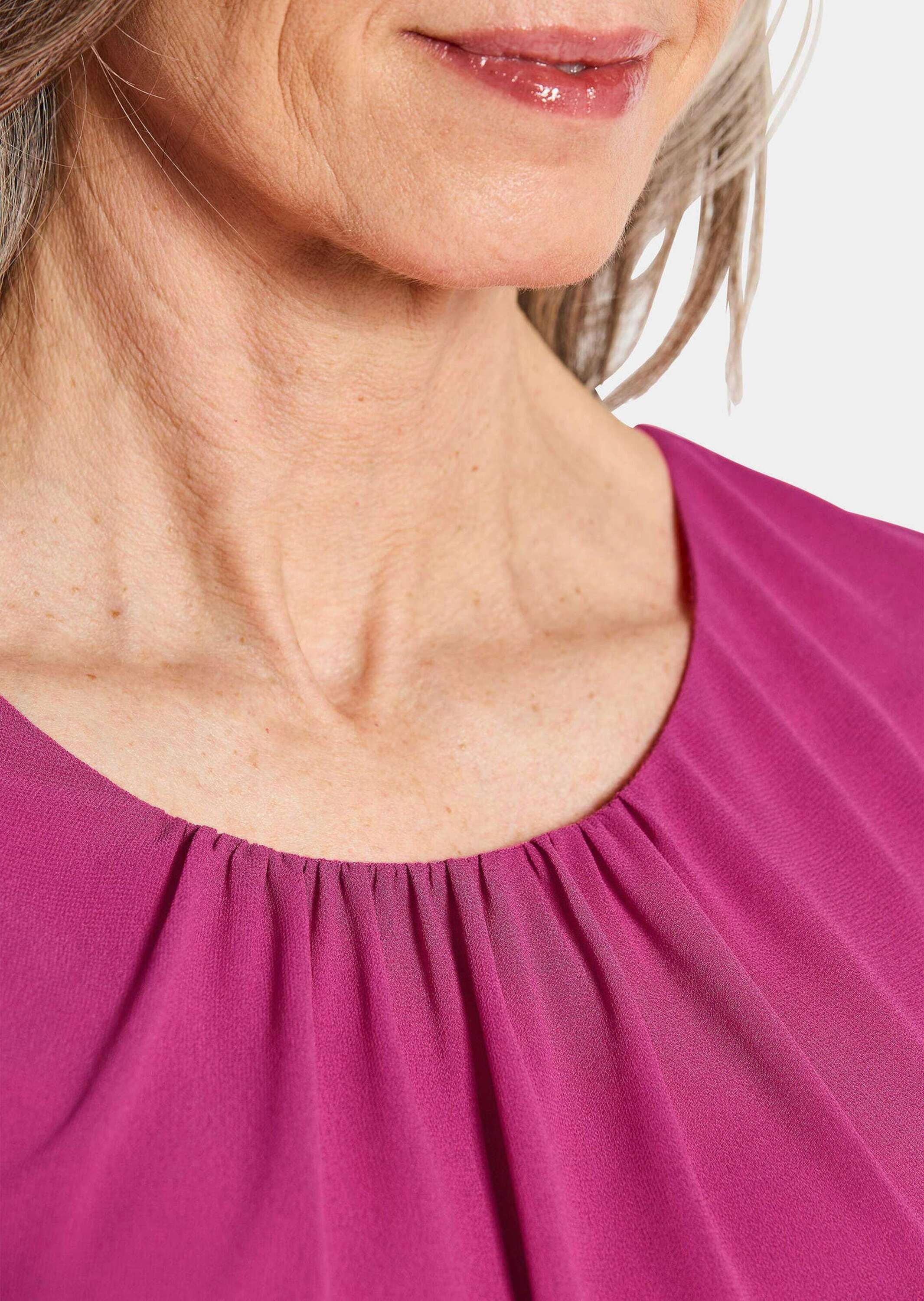 GOLDNER Klassische Bluse »Kurzgröße Elegante Bluse aus Chiffon«