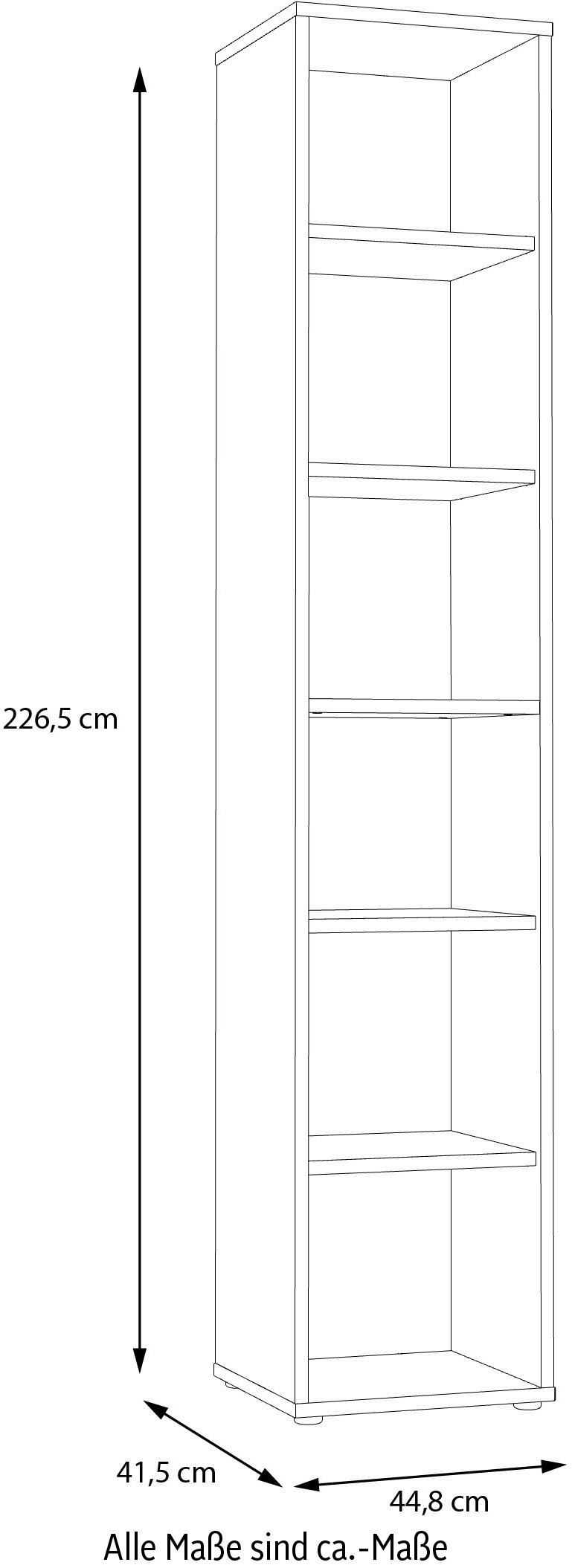 FORTE Aktenregal »Keflav«, Breite 44,8 cm