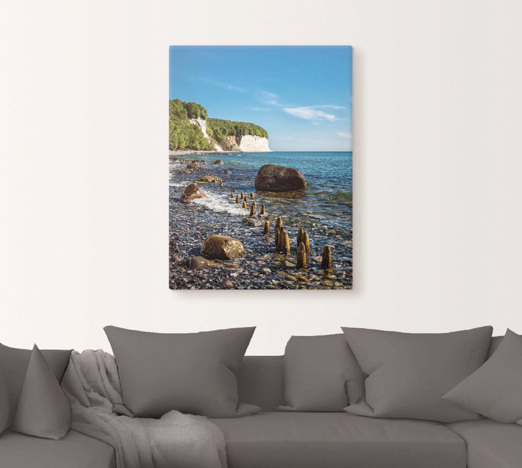 Artland Leinwandbild »Ostseeküste auf der Insel Rügen I«, Küste, (1 St.), auf Keilrahmen gespannt