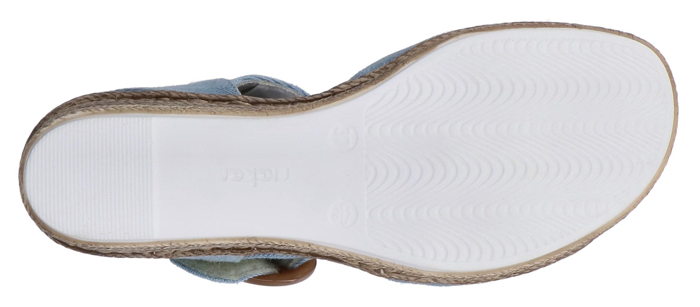 Rieker Keilsandalette, Sommerschuh, Plateausandale, Urlaubschuh mit Klettverschluss
