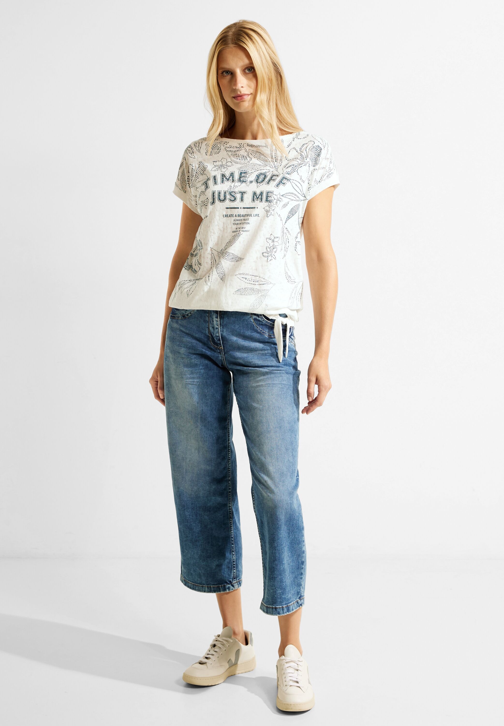 Cecil T-Shirt, aus softem Materialmix für kaufen | BAUR