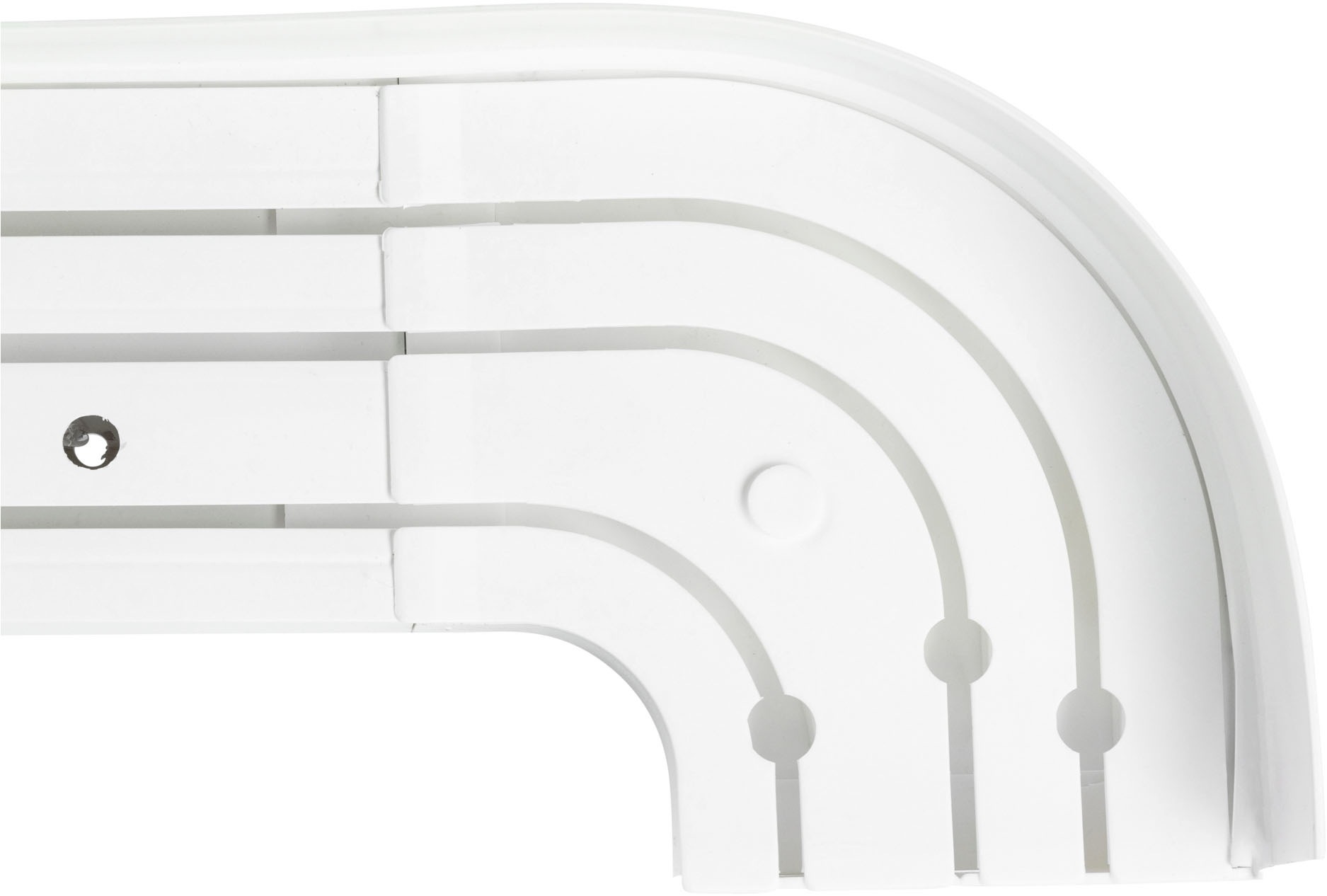 Thumbnail - SN DECO GROUP Vorhangschiene "SH3" 3 läufig-läufig Fixmaß Set 3-läufig,inkl. Rundbögen, Blende 5 cm, vorgebohrt, Innenla...