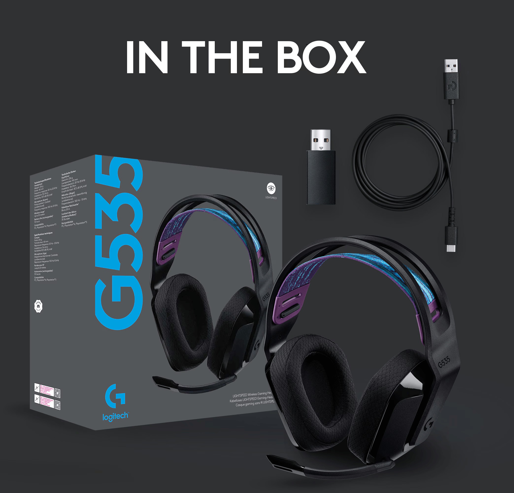Logitech Gaming-Headset »G535 LIGHTSPEED Wireless - BLACK«