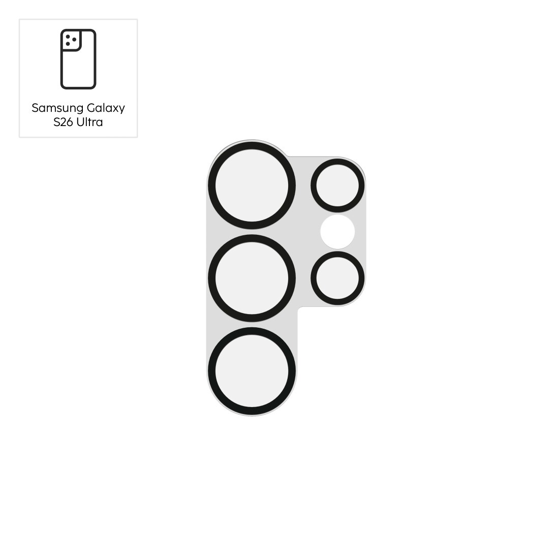 Hama Kameraschutzglas »Kamera Schutzglas für Samsung Galaxy S26 Ultra« für Samsung Galaxy S26 Ultra 9H Härte, gehärtetes Glas, gerätespezifisch, transparent