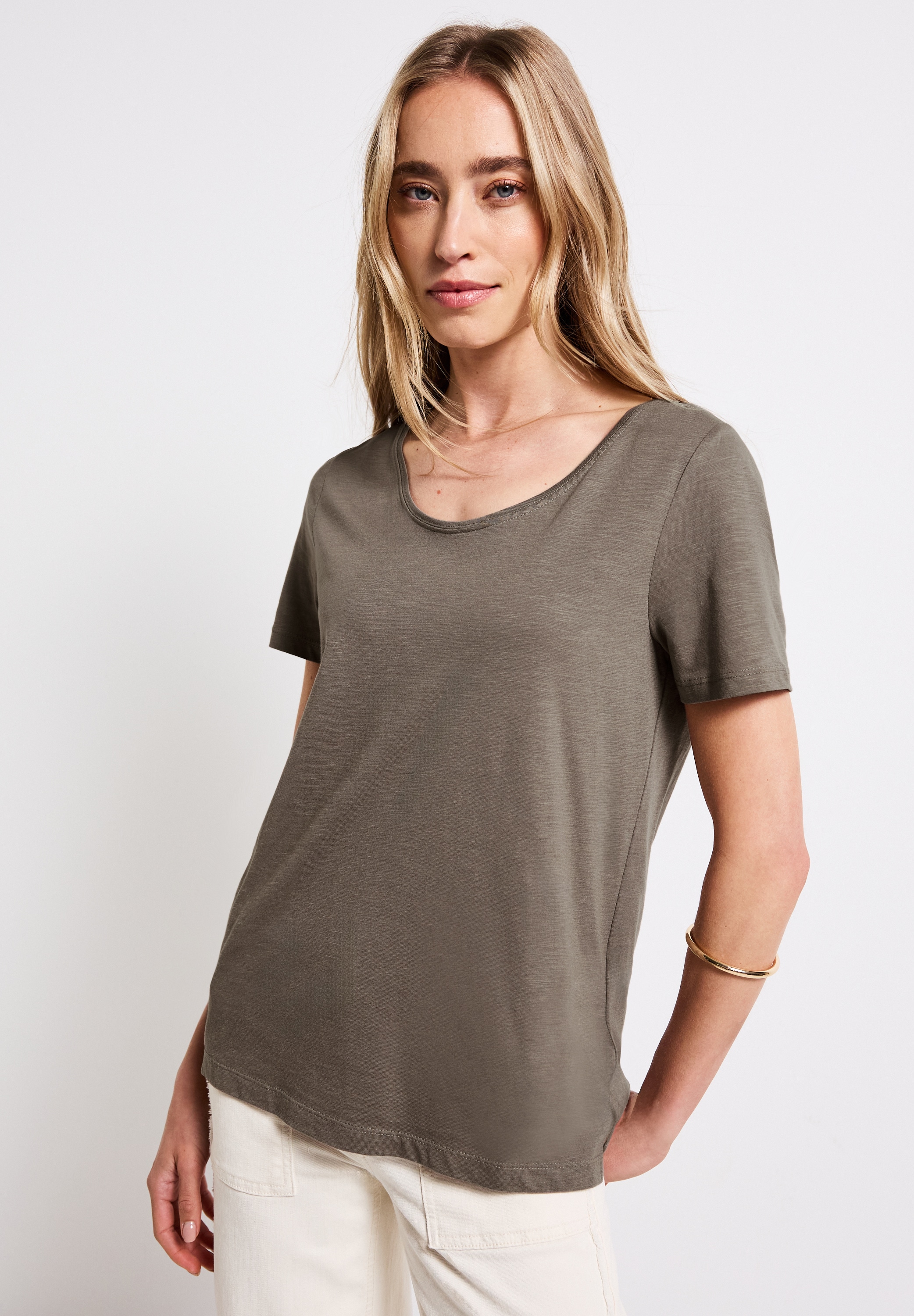 STREET ONE V-Shirt, mit V-Ausschnitt günstig online kaufen