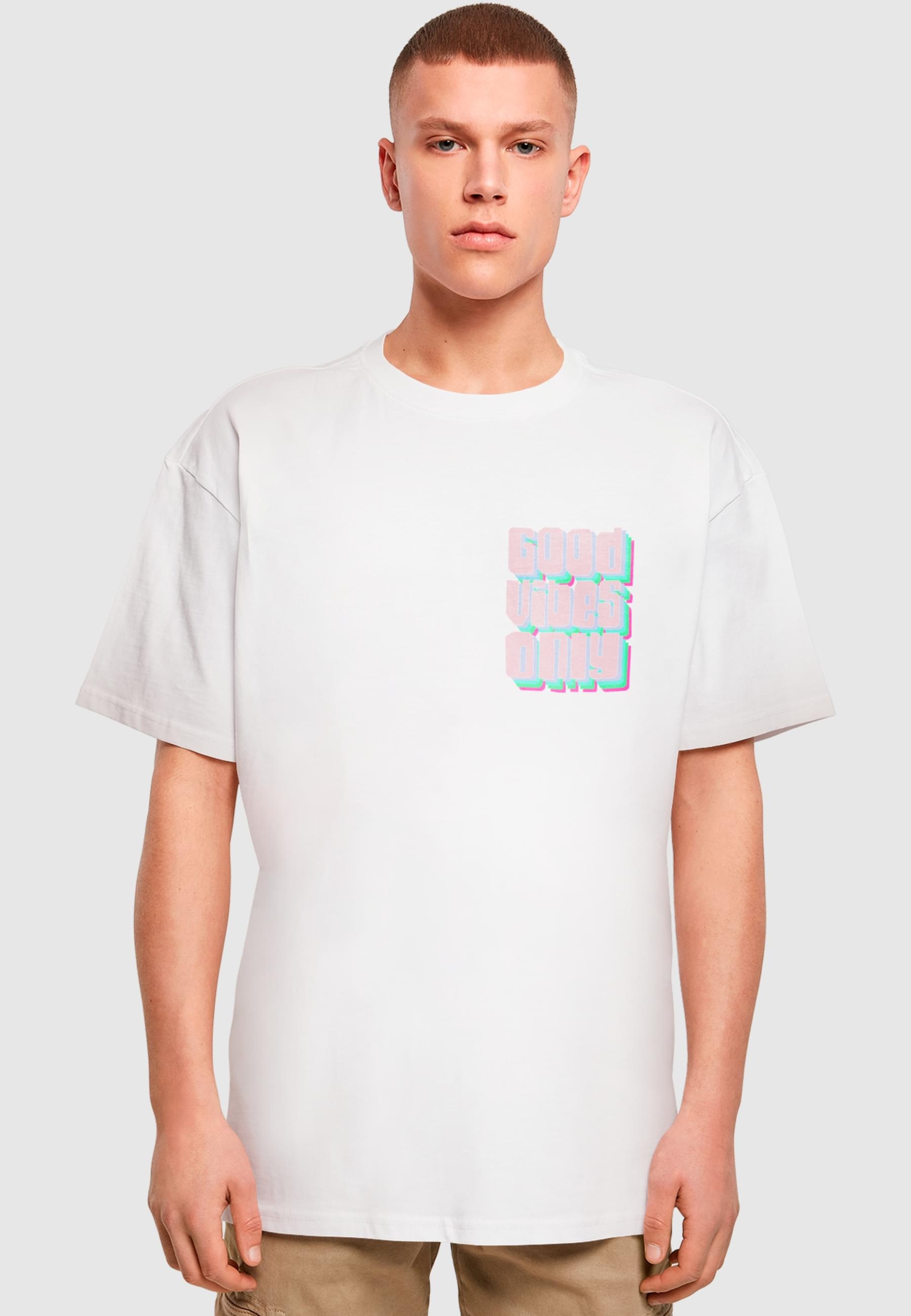 2Y Studios T-Shirt »2Y Studios Herren Good Vibes Only Oversize Tee 2«, (1 tlg.)